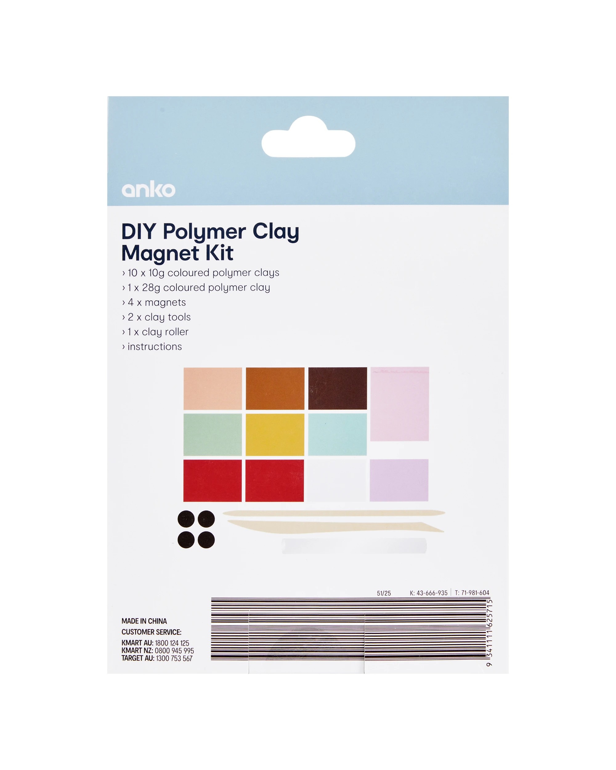 3 DIY Polymer Clay Magnet Kit, 3 of 3