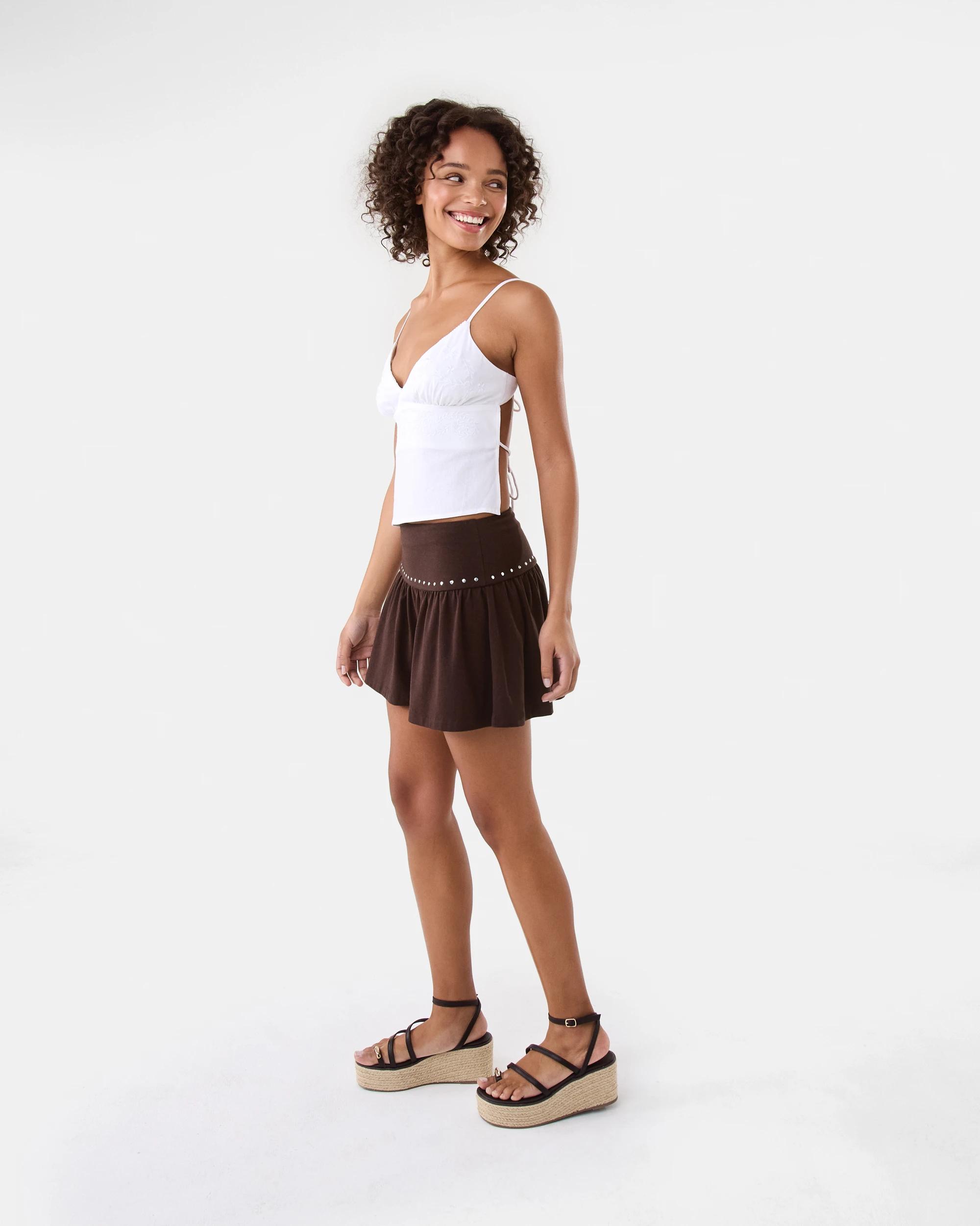 3 Linen Blend Embroidered Cami White, 3 of 7