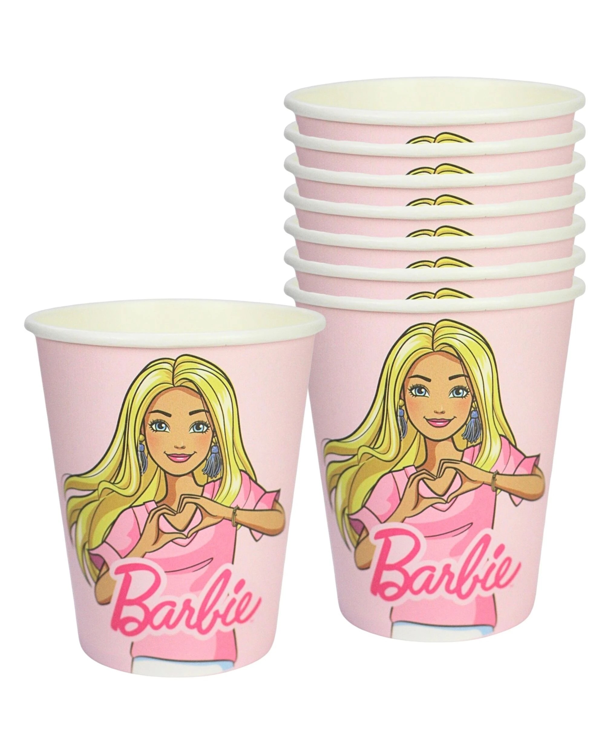 1 Artwrap Barbie and Friends Paper Cups Pack of 8 - Pink, 1 of 3
