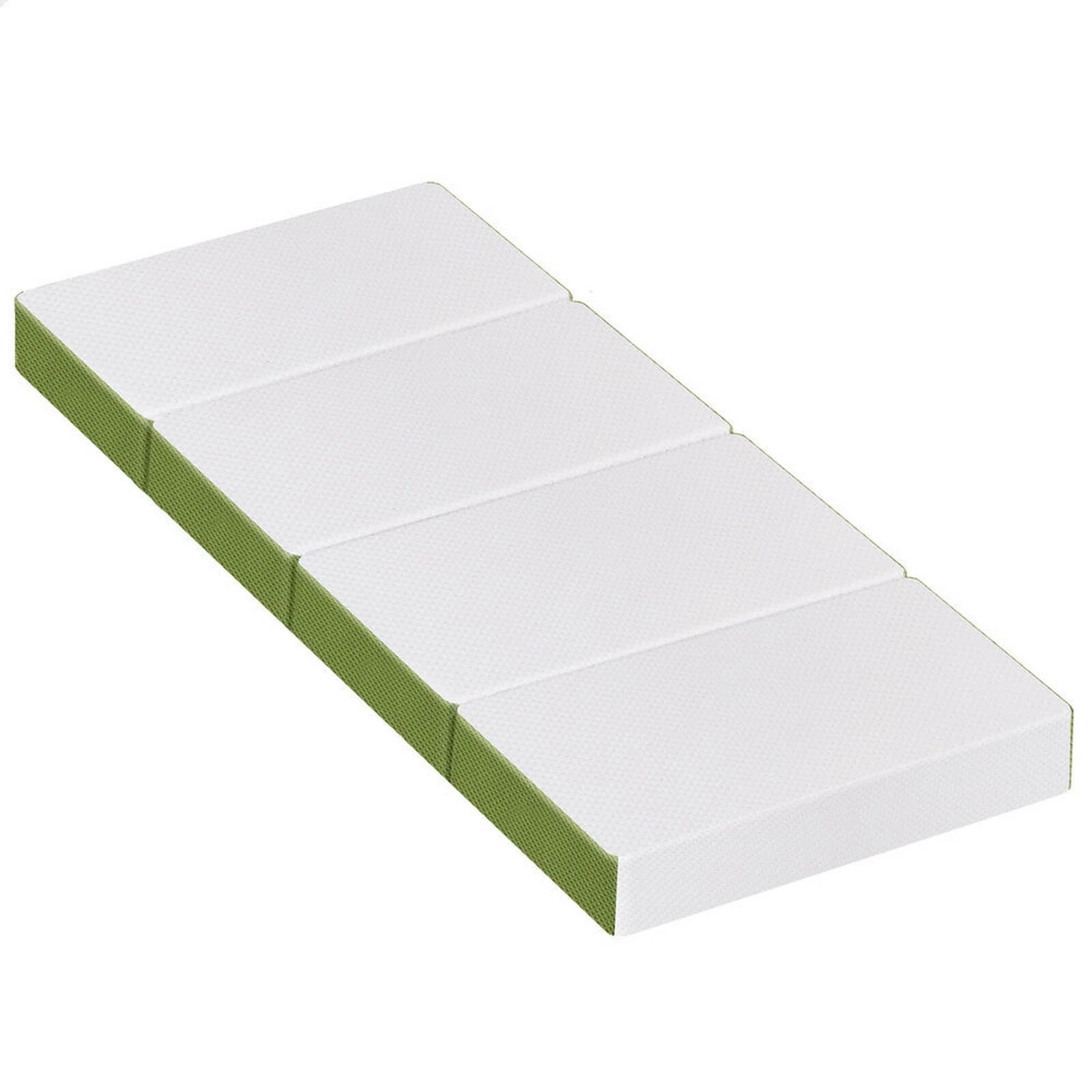 1 Starry Eucalypt Foldable Mattress Folding Foam Mesh Camping 70X180CM - White Green, 1 of 4