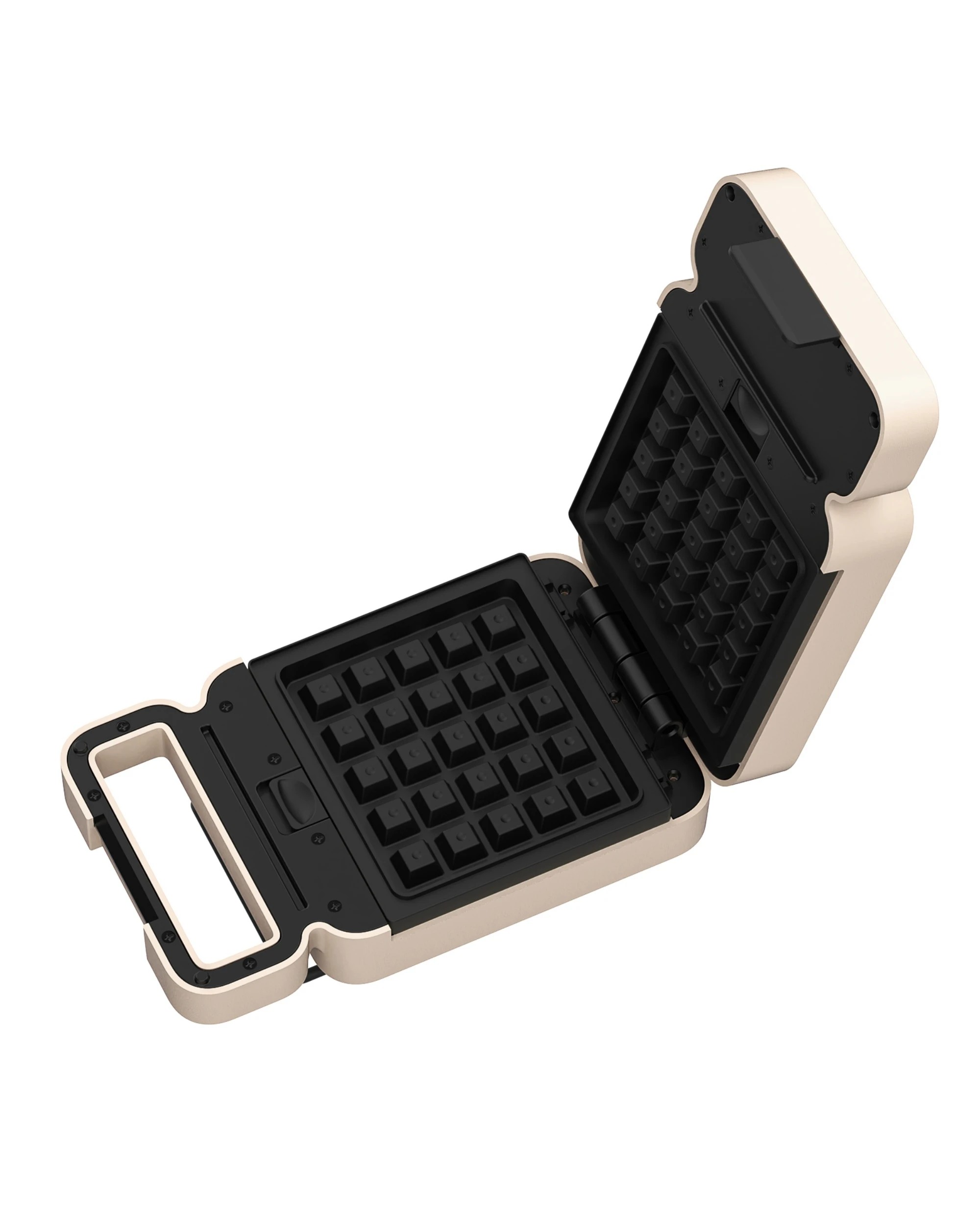 4 Advwin Waffle Maker with 10 Detachable Plates - Beige, 4 of 5