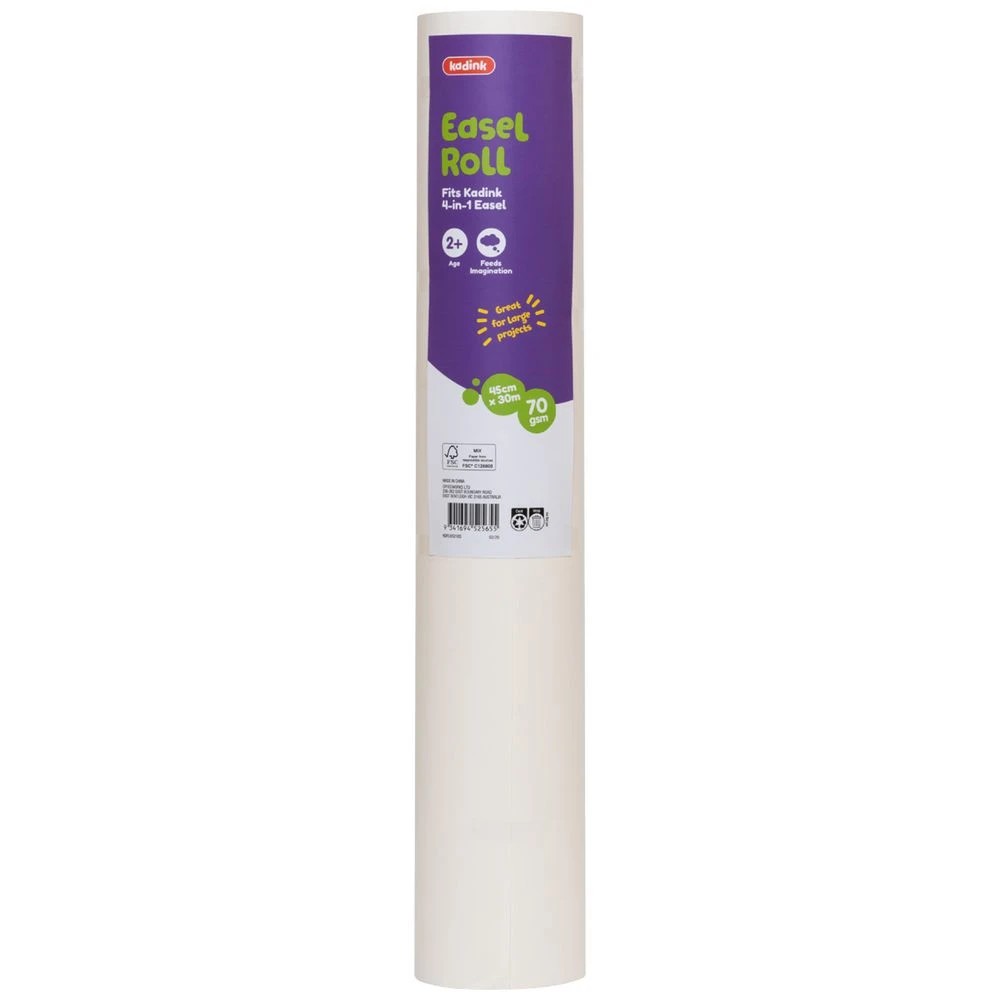 1 Kadink 70gsm Easel Roll 30m x 45cm White, 1 of 2
