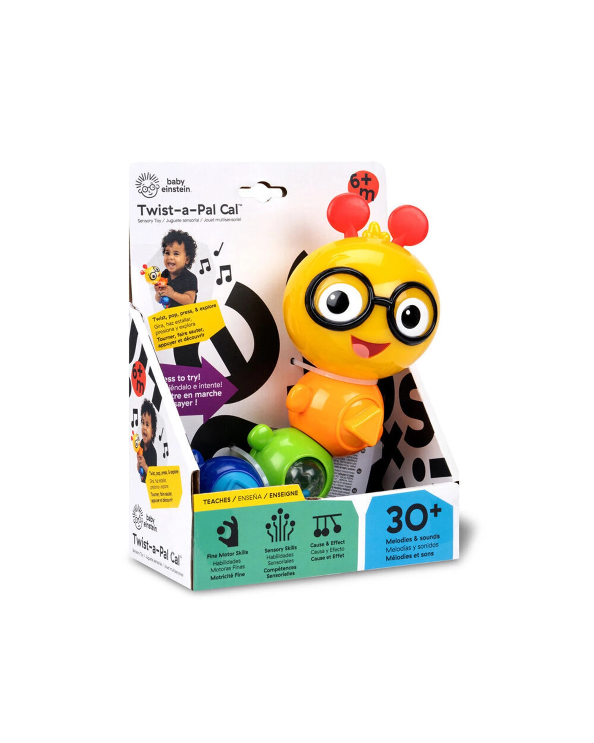 3 Baby Einstein Twist-a-Pal Cal Sensory Toy Light And Sound 2 Pack 6 Months And Up - Multi, 3 of 5