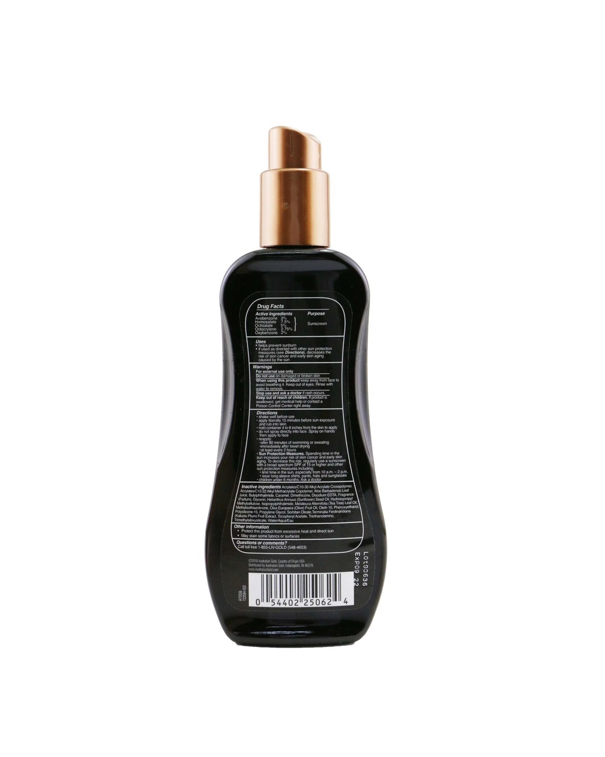 3 Australian Gold Spray Gel Sunscreen SPF 30 with Instant Bronzer  237ml/8oz, 3 of 3