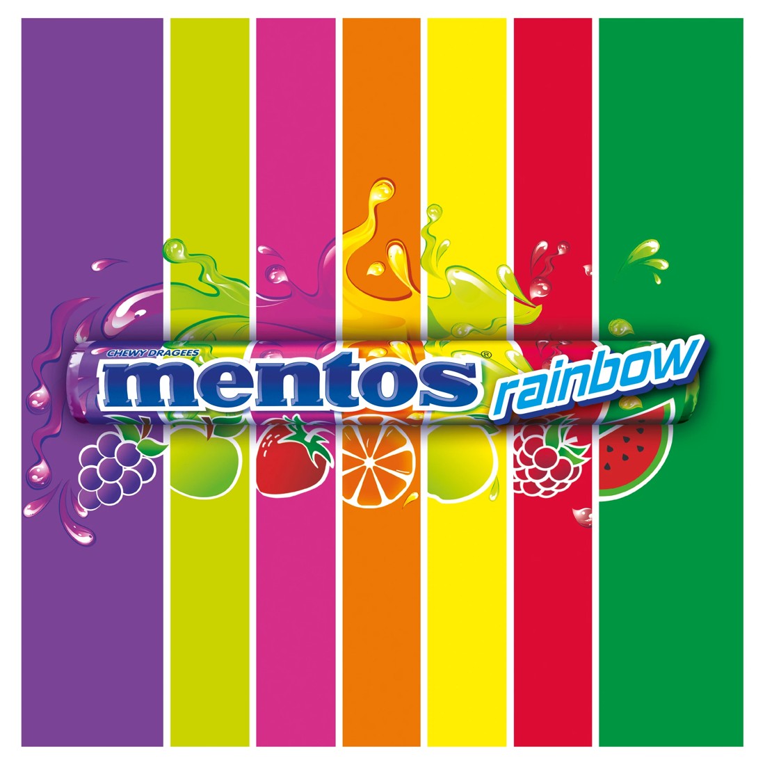 3 Mentos Candy Rainbow Roll Chewy Dragees 37.5g, 3 of 4