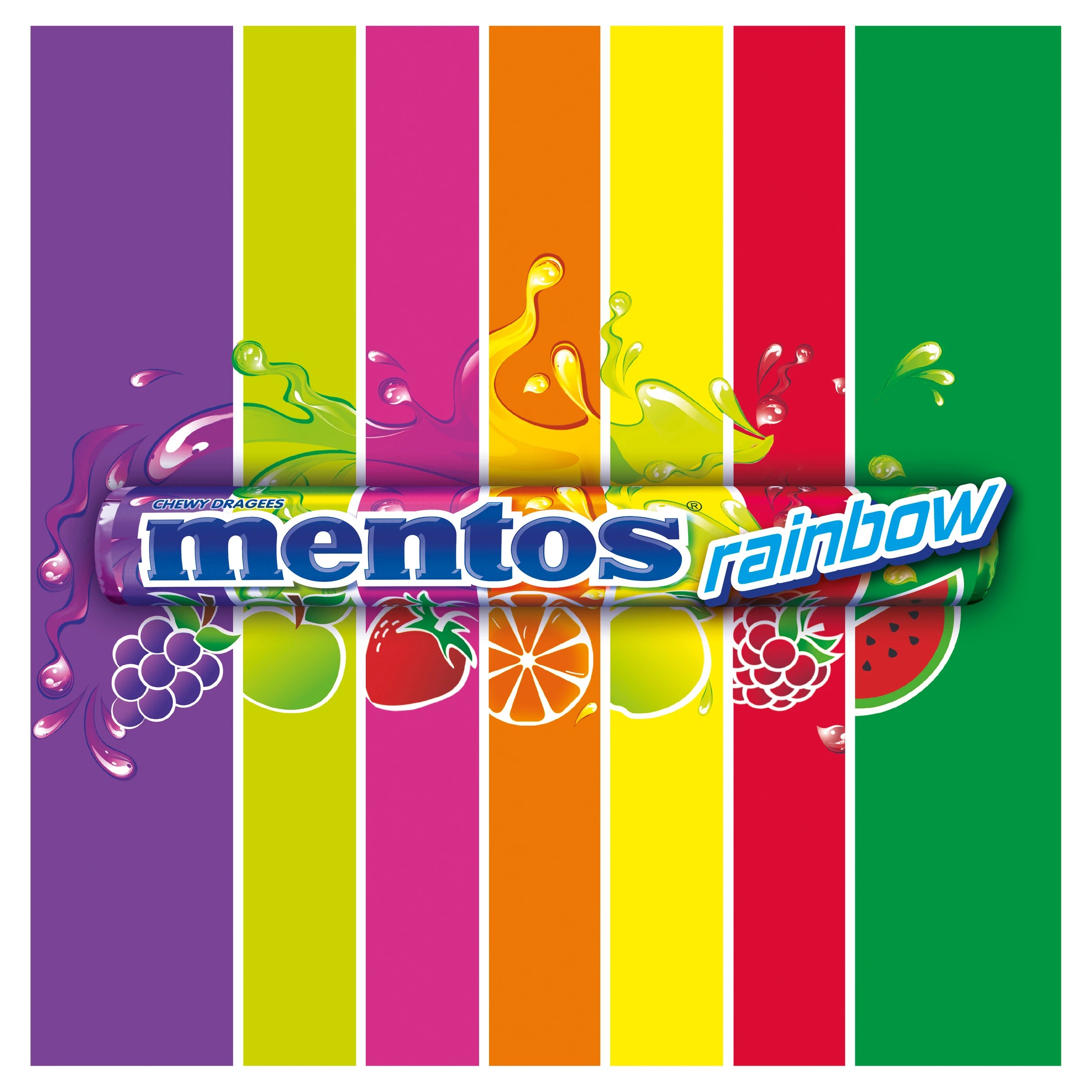 3 Mentos Candy Rainbow Roll Chewy Dragees 37.5g, 3 of 4