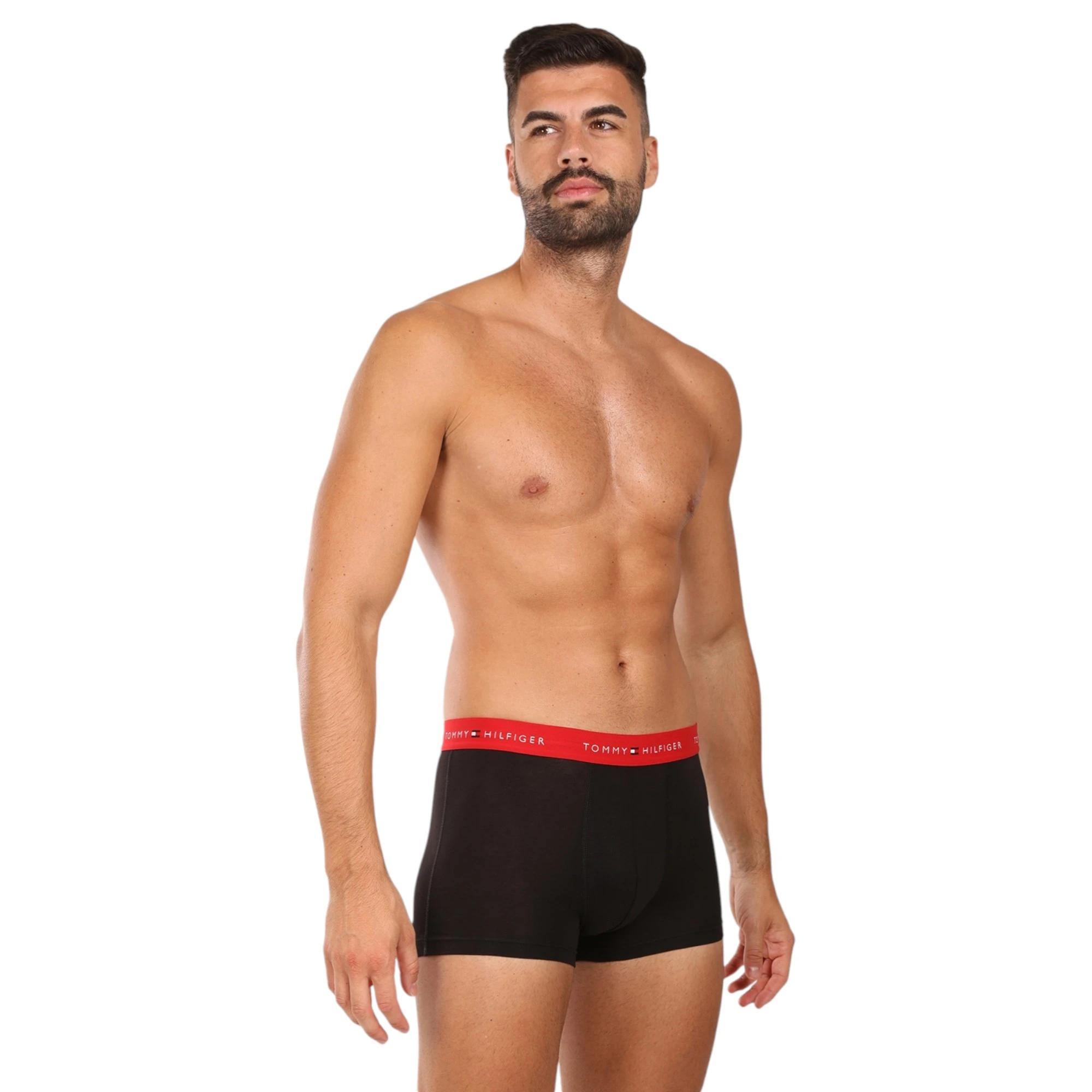 3 Tommy Hilfiger 3 Pack Mens Essential Cotton Trunks Boxer Underwear BLACK MULTI, 3 of 8