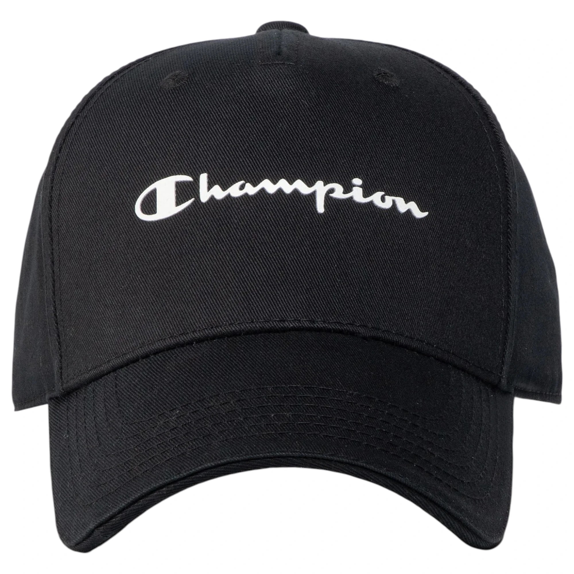 2 Champion Mens Baseball Cap Cotton Black Hat - ONE SIZE - Black, 2 of 5