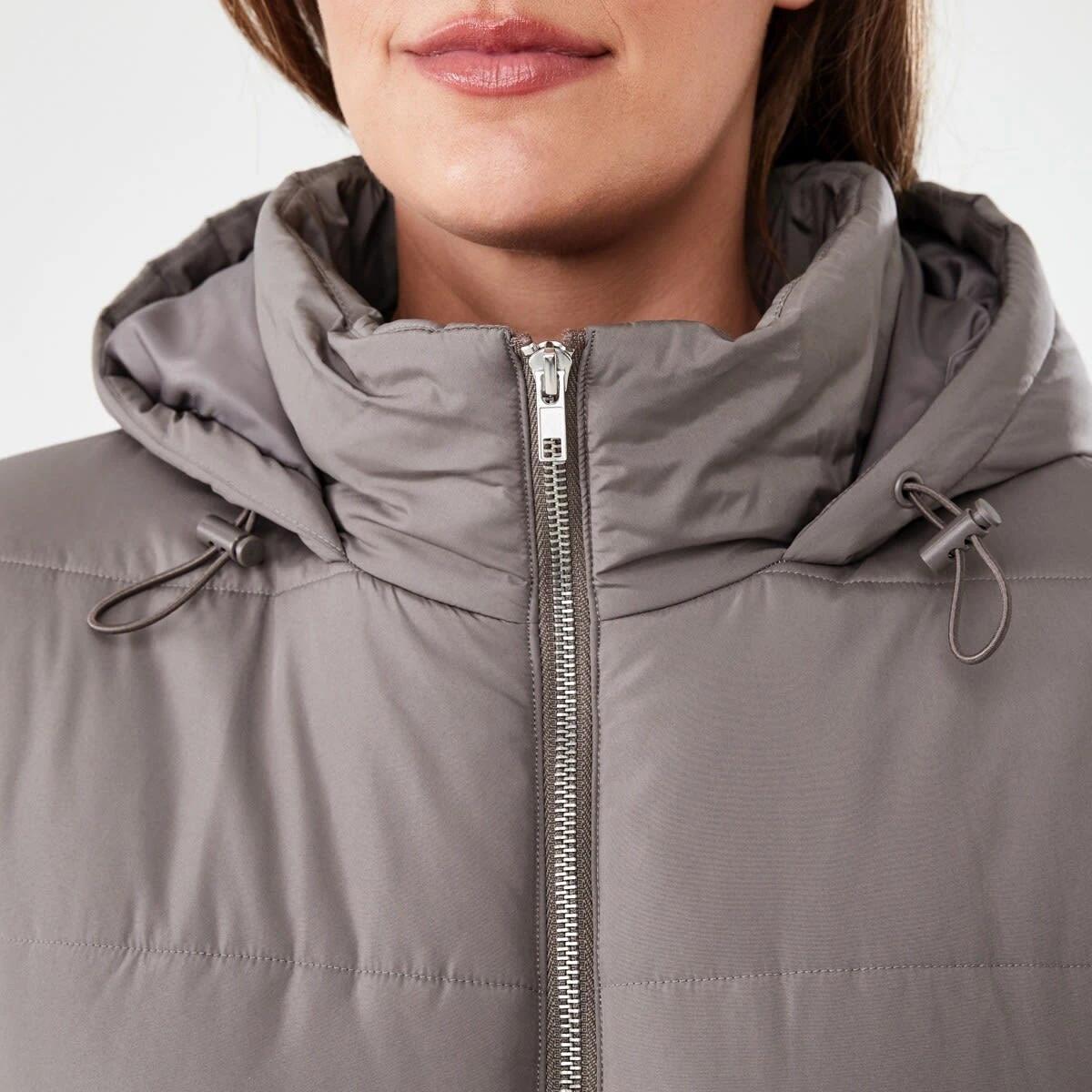6 Mid Length Puffer Jacket Taupe Brn, 6 of 7