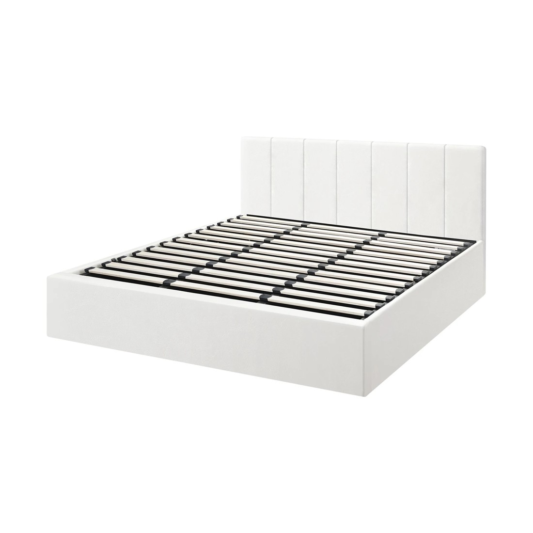 9 Oikiture King Bed Gas Lift Base With Storage Bed Frame
 - White, 9 of 10