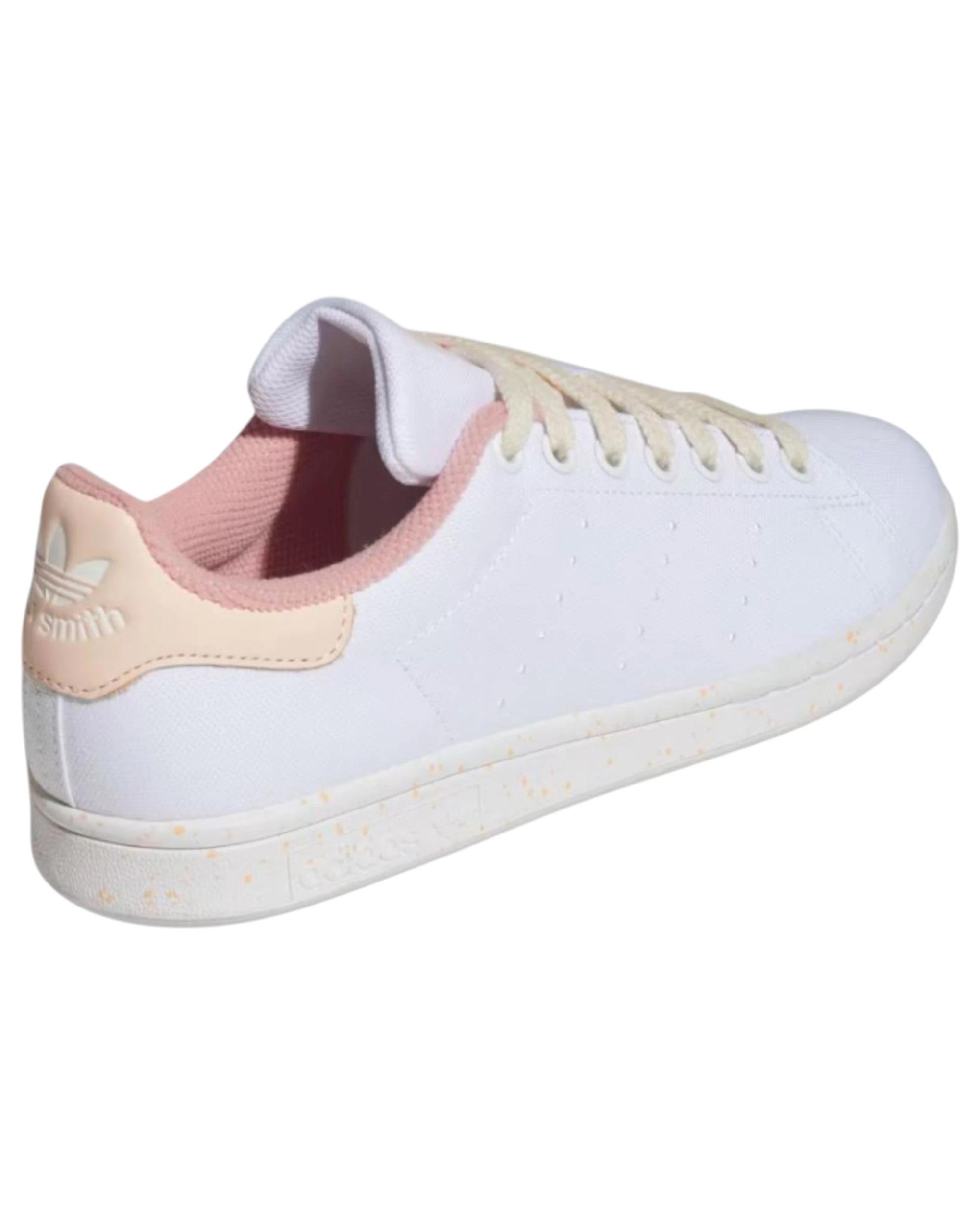 3 Adidas Womens Stan Smith Originals Sneakers White/Pink Tint Shoes WHITE/PINK TINT, 3 of 8