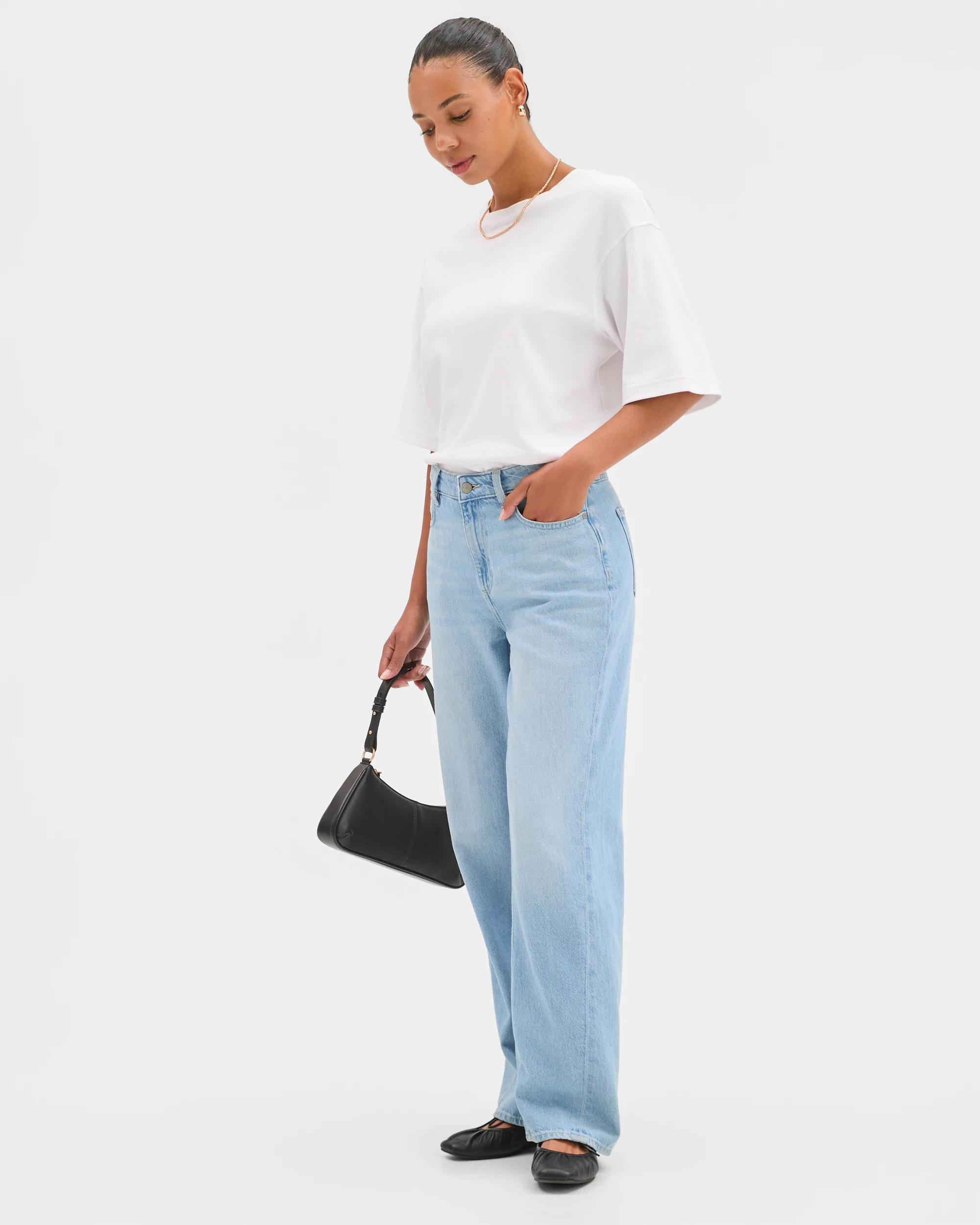 4 Target Denim Denim Imogen Mid Rise Wide Leg Jeans MID BLUE, 4 of 6