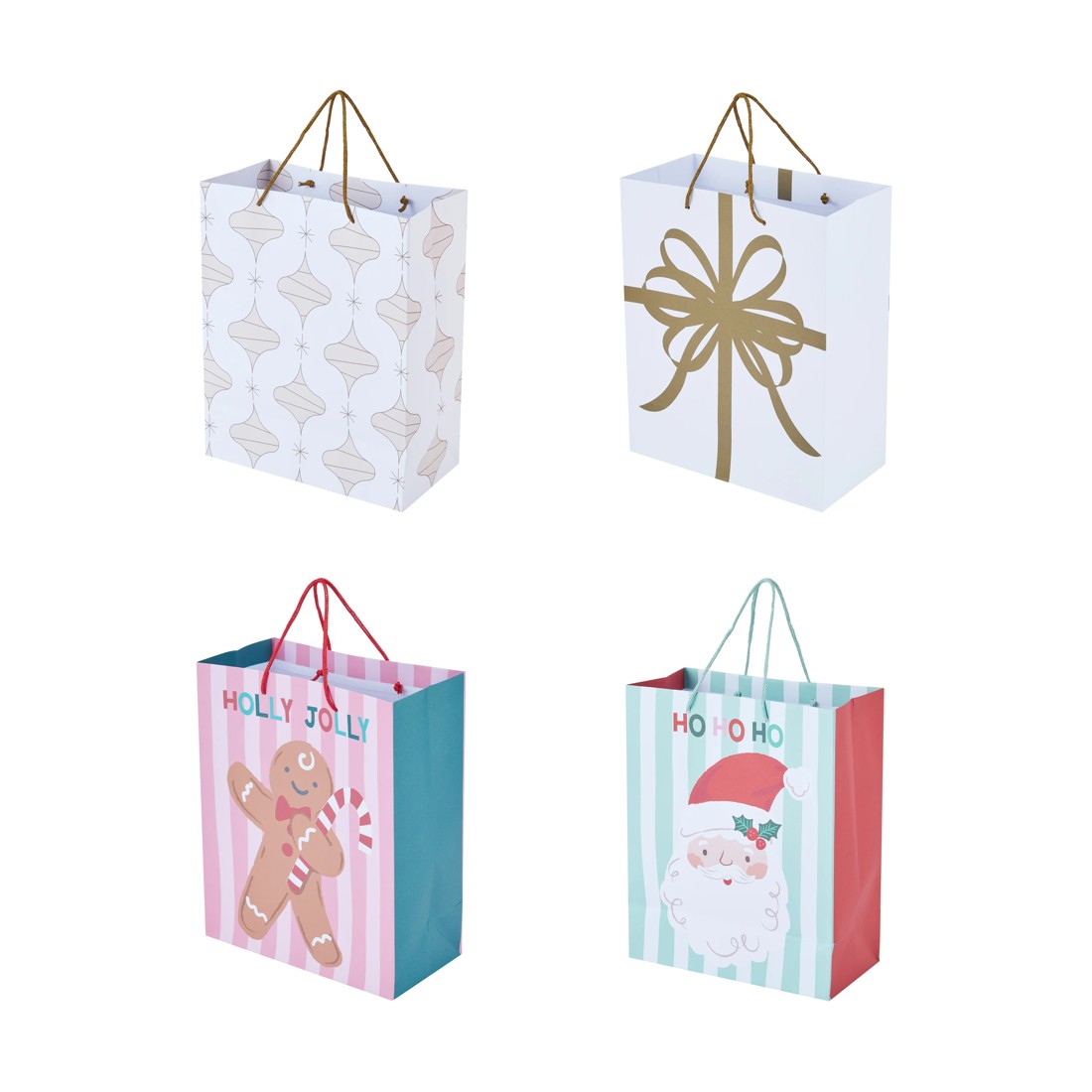 1 2 Pack Christmas Gift Bags - Large, Assorted, 1 of 6