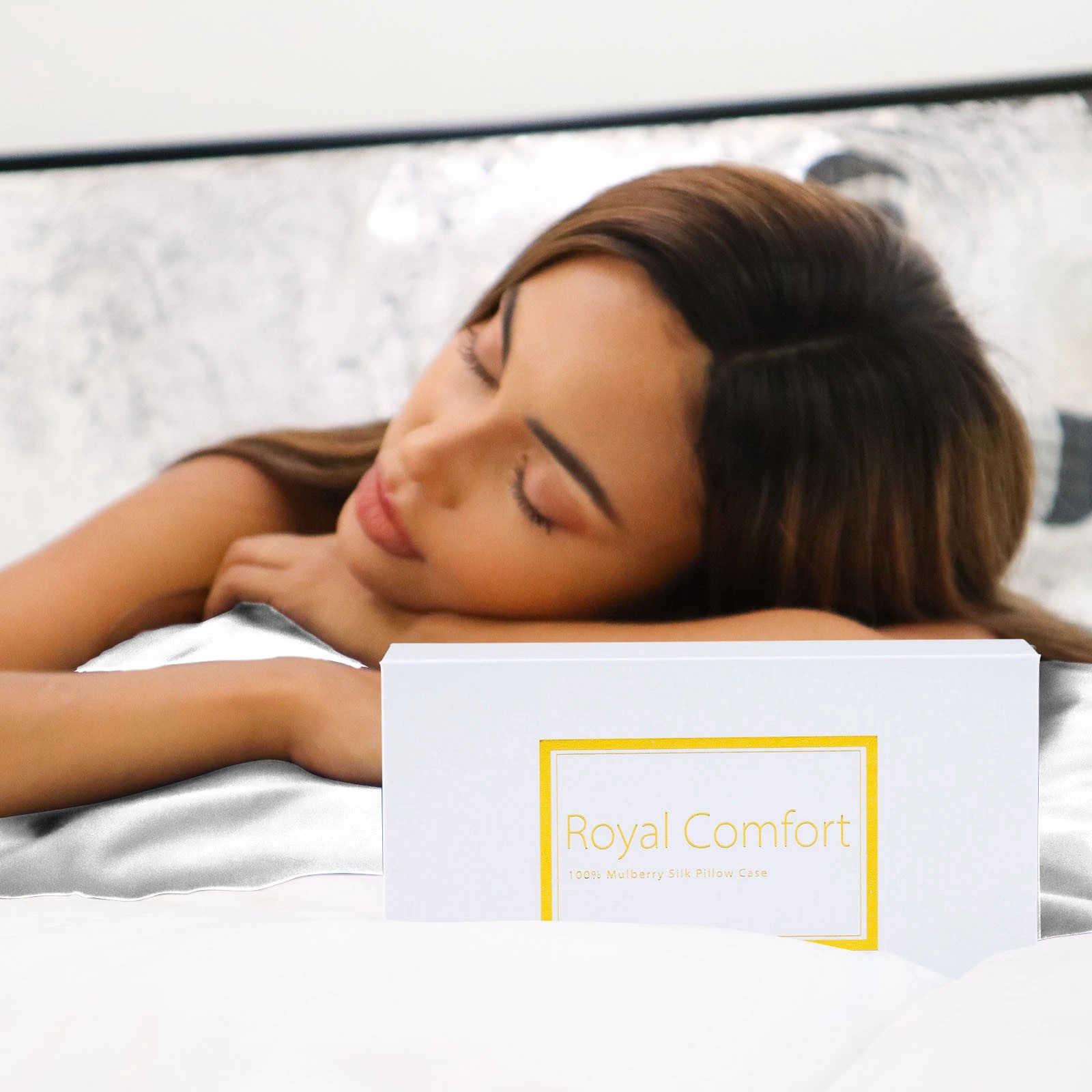 8 Royal Comfort Mulberry Soft Silk Luxurious Hypoallergenic Pillowcase Twin Pack - White, 8 of 10