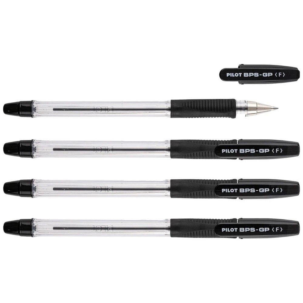 3 PILOT BPS-GP Ballpoint Pen Fine 0.7mm Black 4 Pack, 3 of 8