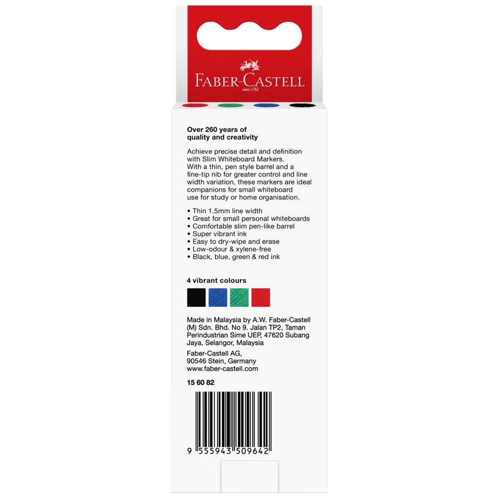 7 Faber-Castell Slim Whiteboard Marker Assorted 4 Pack, 7 of 7