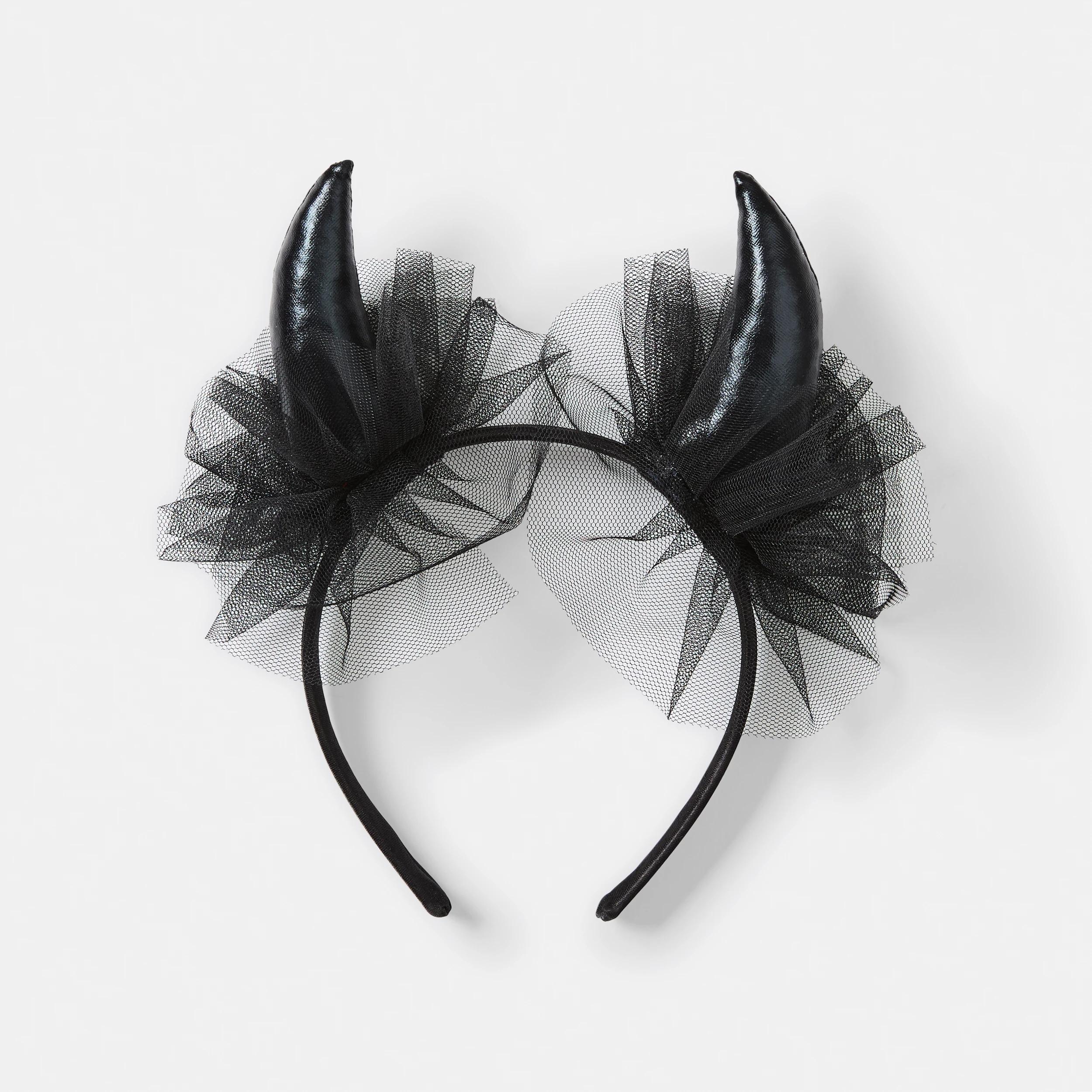 1 Halloween Devil Horn Headband - Black Black, 1 of 4
