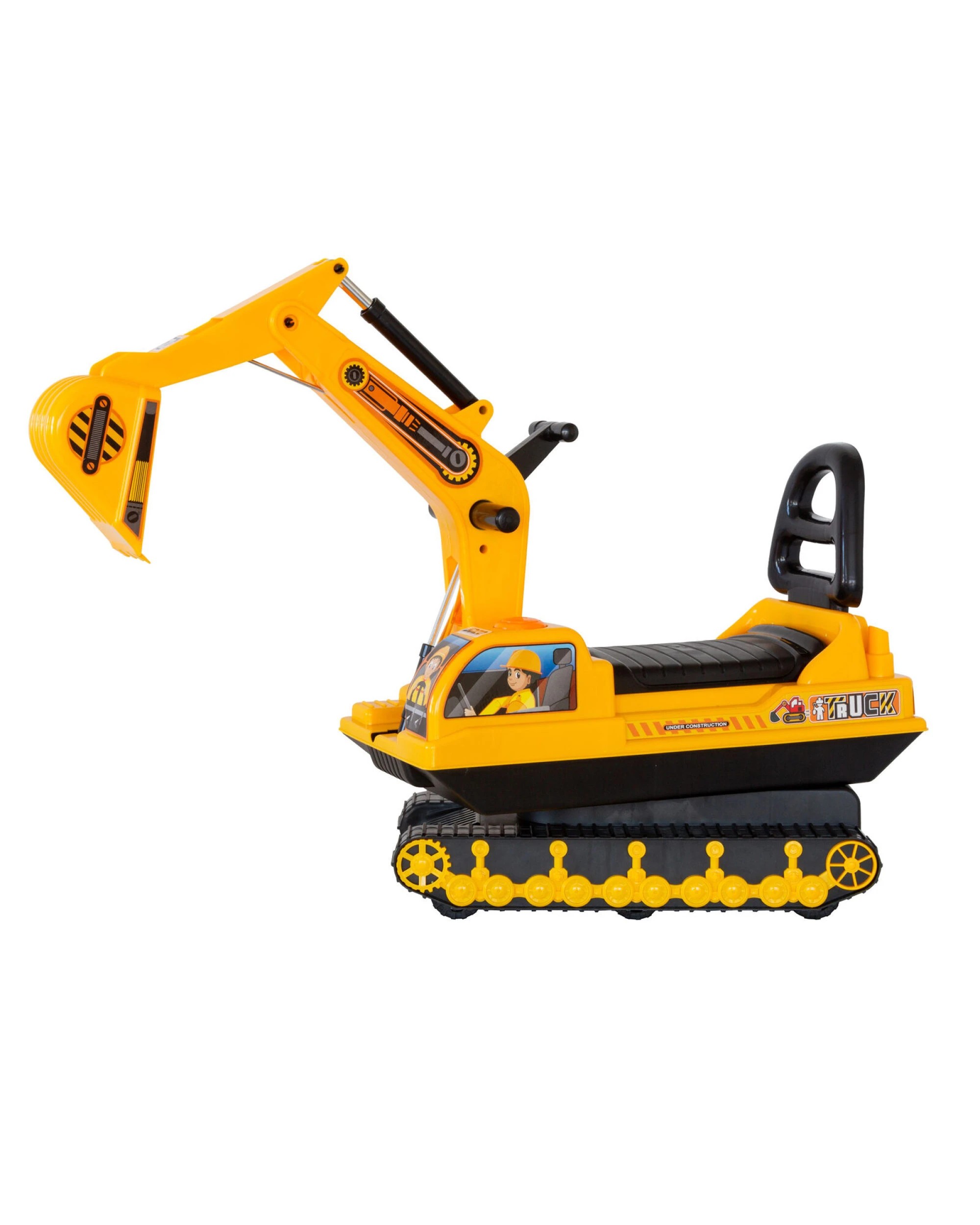 4 Lenoxx Ride-on Children's Excavator w/ Sturdy Track and Dual Operation Levers to Scoop, 4 of 7