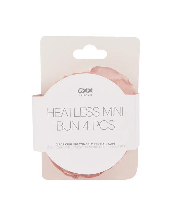 OXX Haircare 4 Piece Heatless Mini Buns - Pink