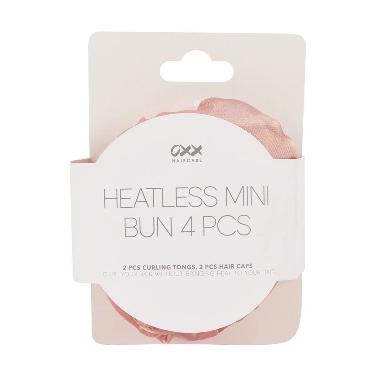 1 OXX Haircare 4 Piece Heatless Mini Buns - Pink, 1 of 8
