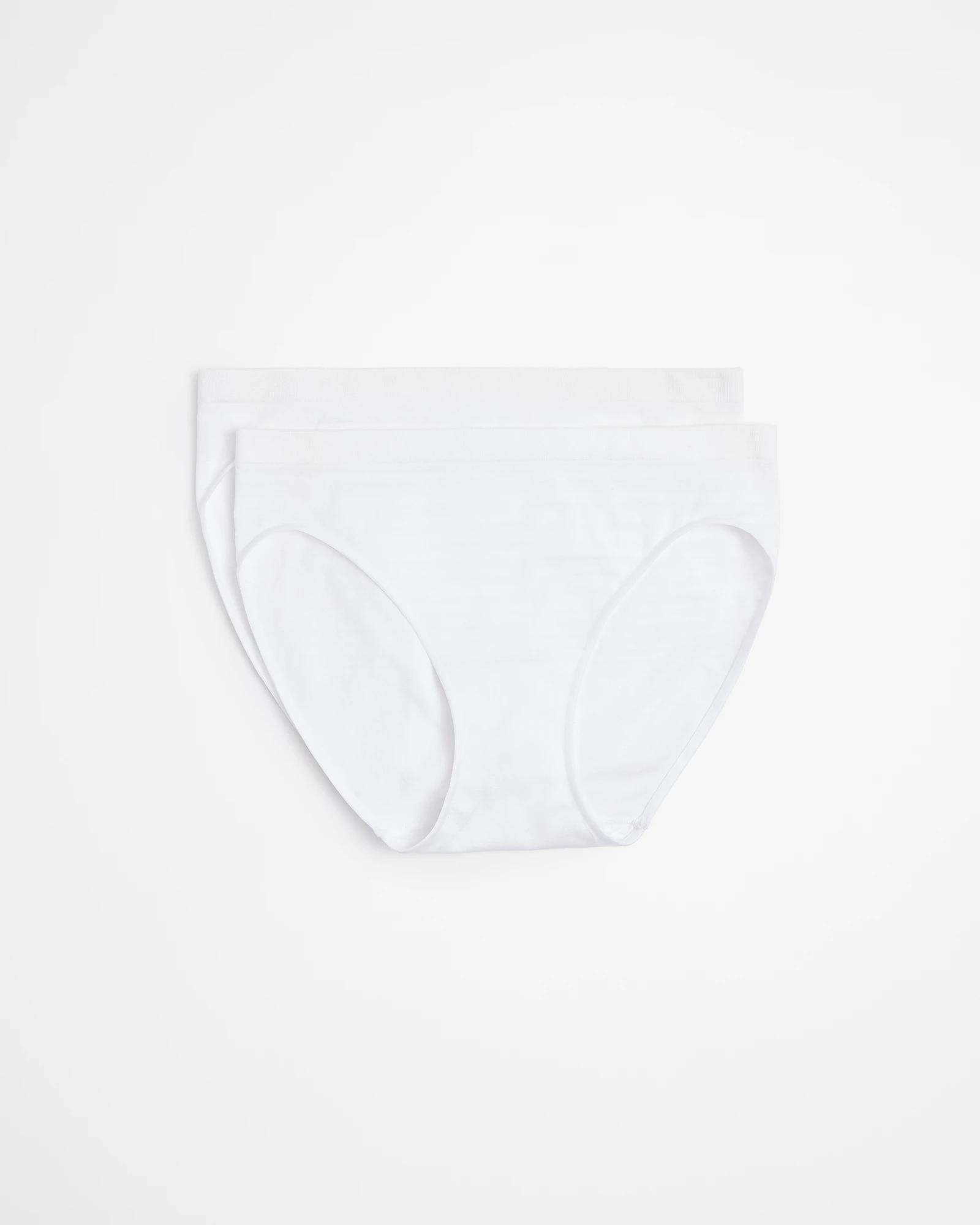 1 Target 2 Pack Matte And Shine Bikini Briefs WHITE, 1 of 4