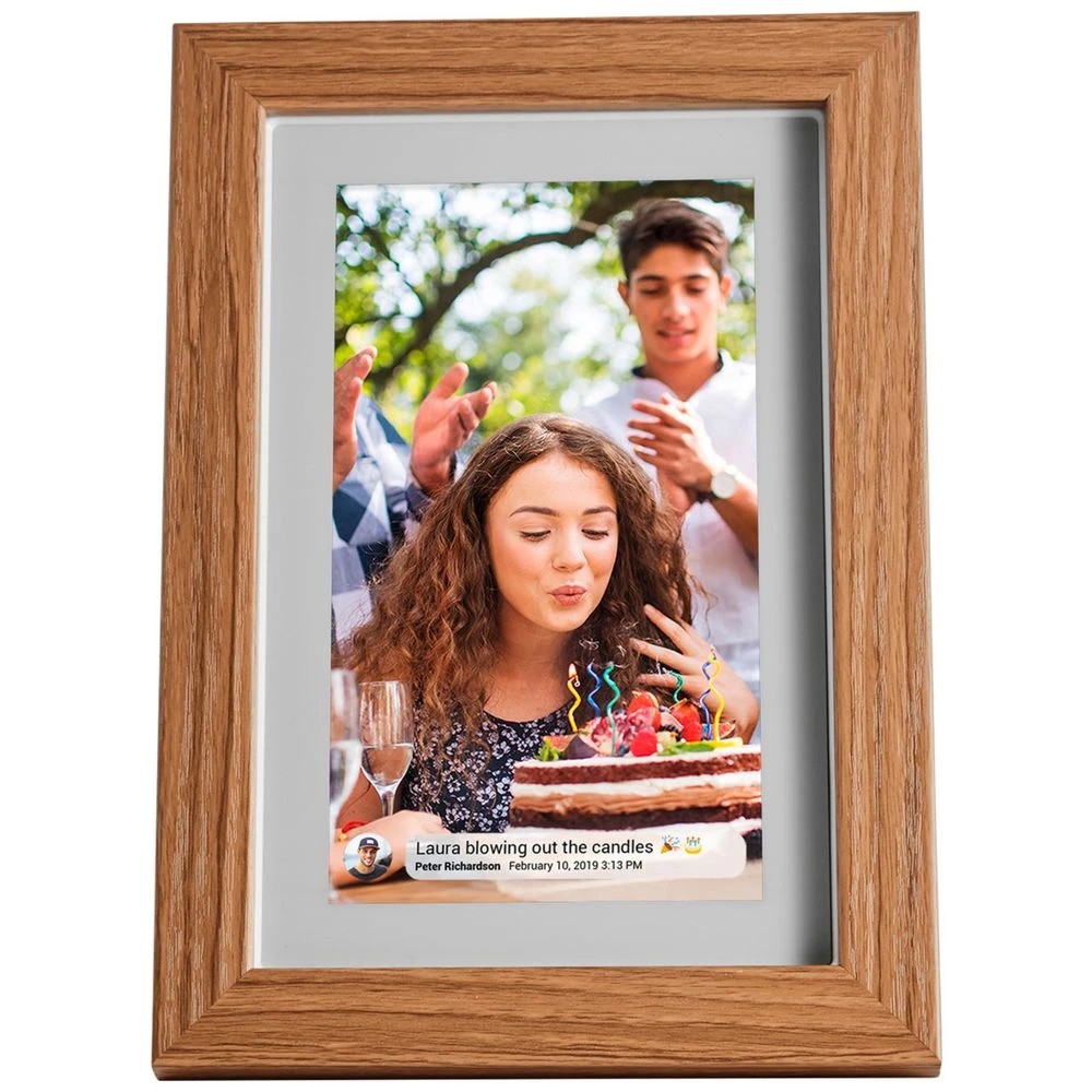 2 Jackson Frameo 7" Smart Photo Frame 16GB Oak, 2 of 4