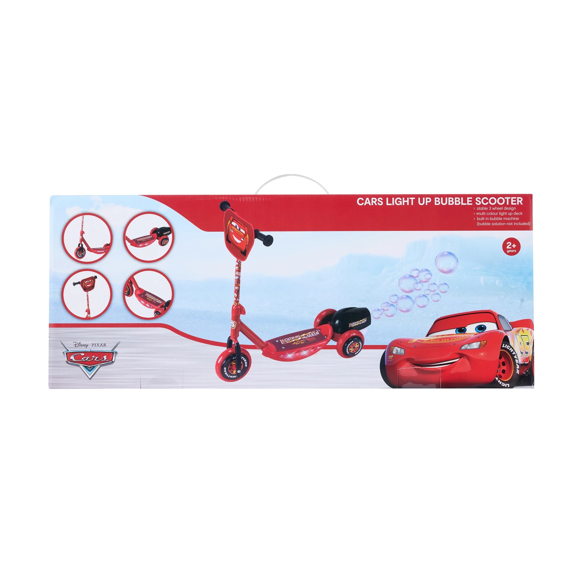 10 Disney Pixar Cars Lightning McQueen Light Up Bubble Scooter, 10 of 10