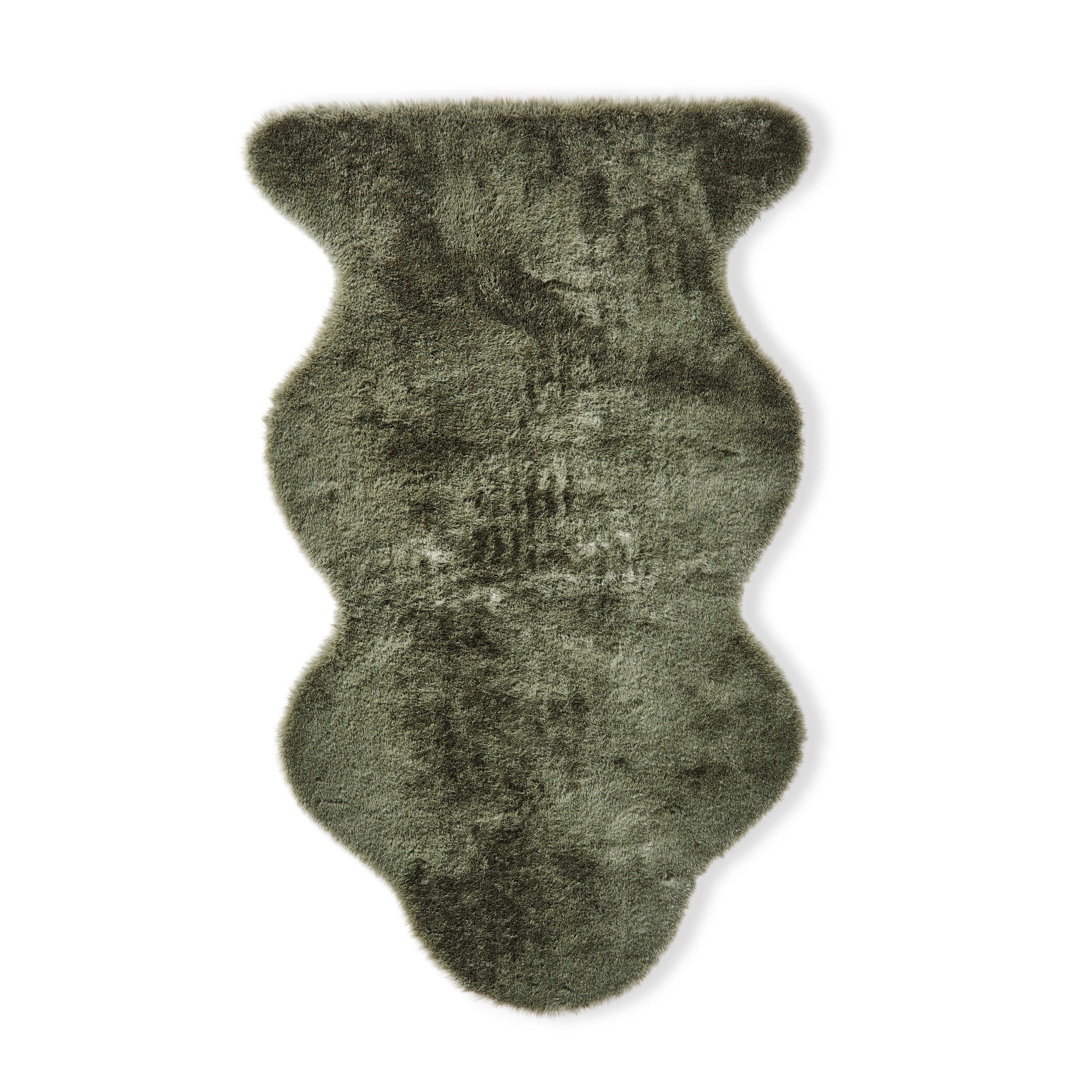 6 Faux Fur Rug - Green, 110cm x 65cm, 6 of 6