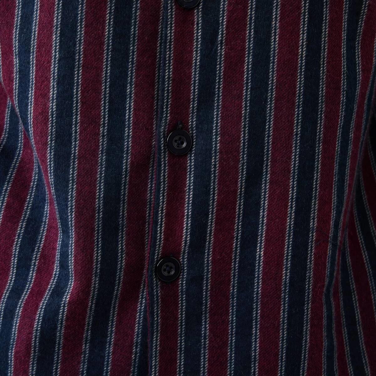 7 Printed Flannel Pyjama Set Ivy Stripe, 7 of 8
