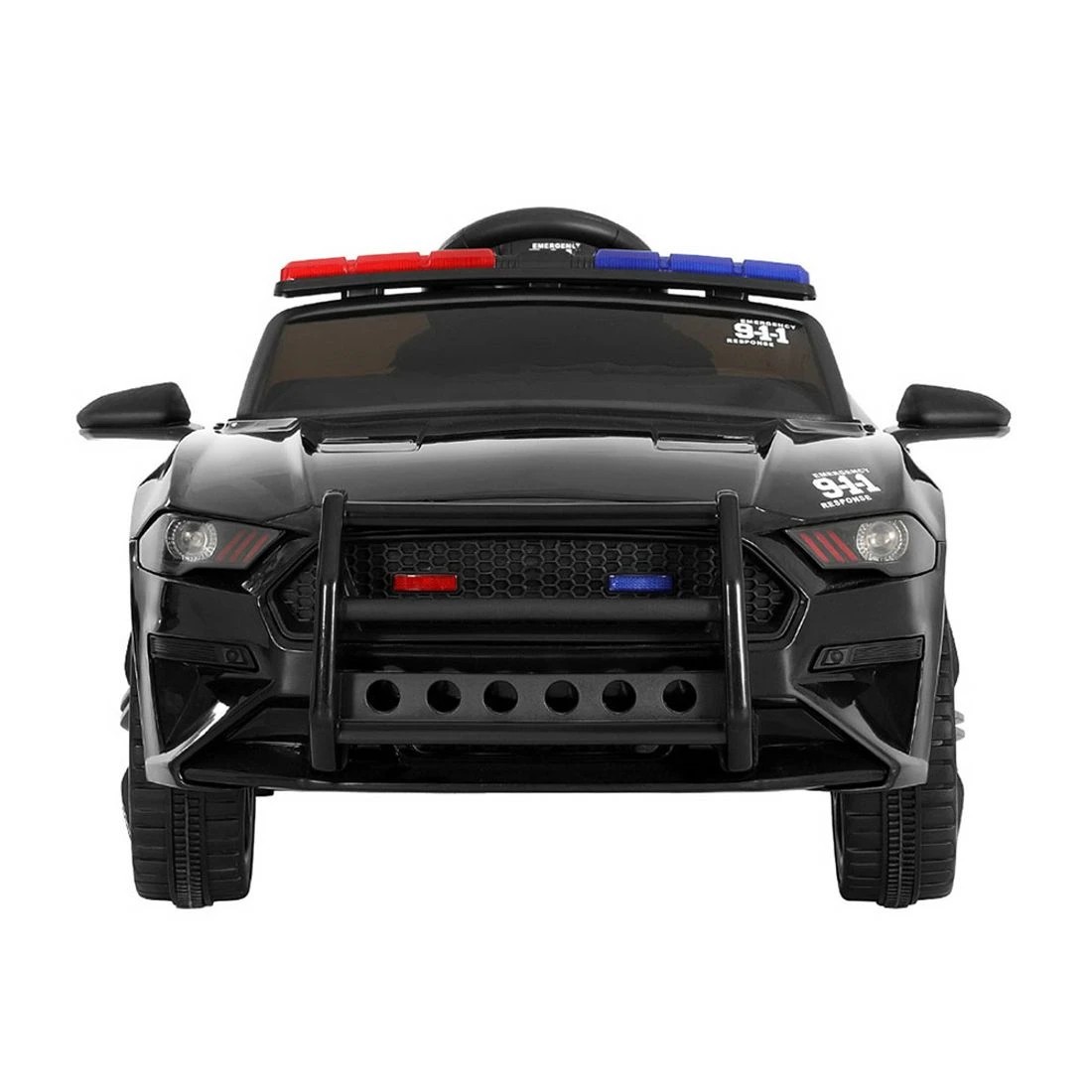 3 Rigo Kids Ride On Car Electric Patrol Police Cars Battery Powered Toys 12V - Black, 3 of 6