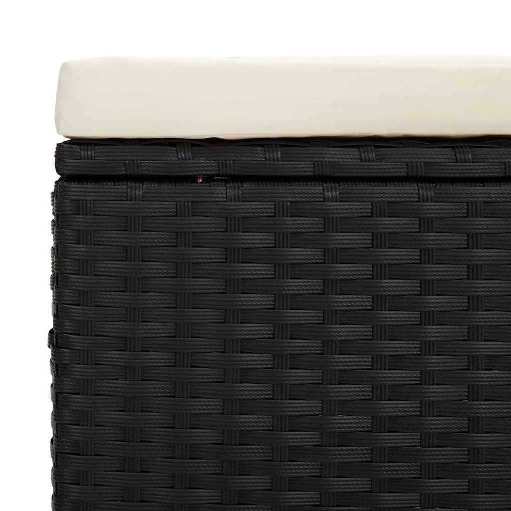 7 vidaXL ottoman bench Removable Covers - Black, 7 of 8