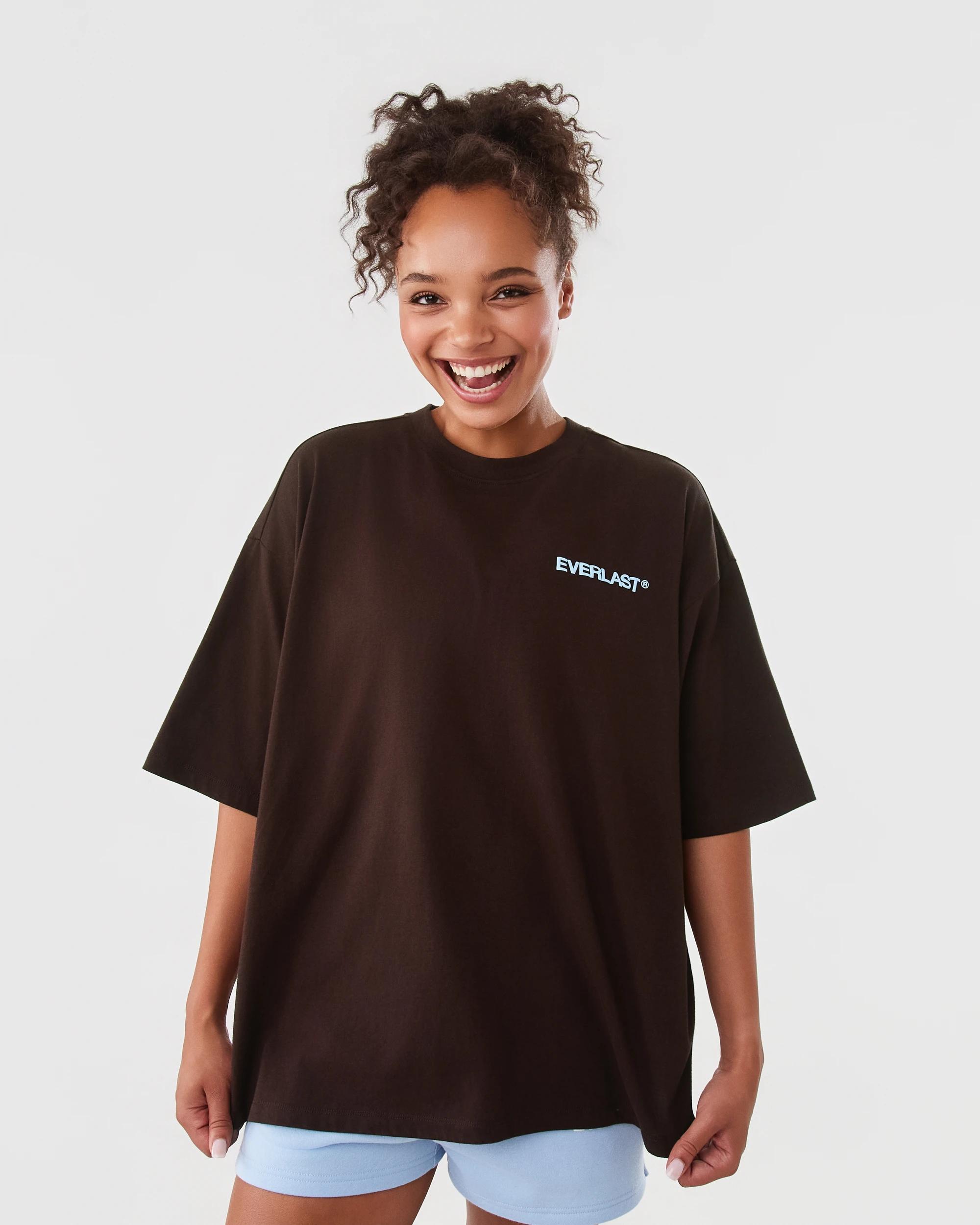 1 Everlast Womens Street Boyfriend T-shirt Coffee, 1 of 8