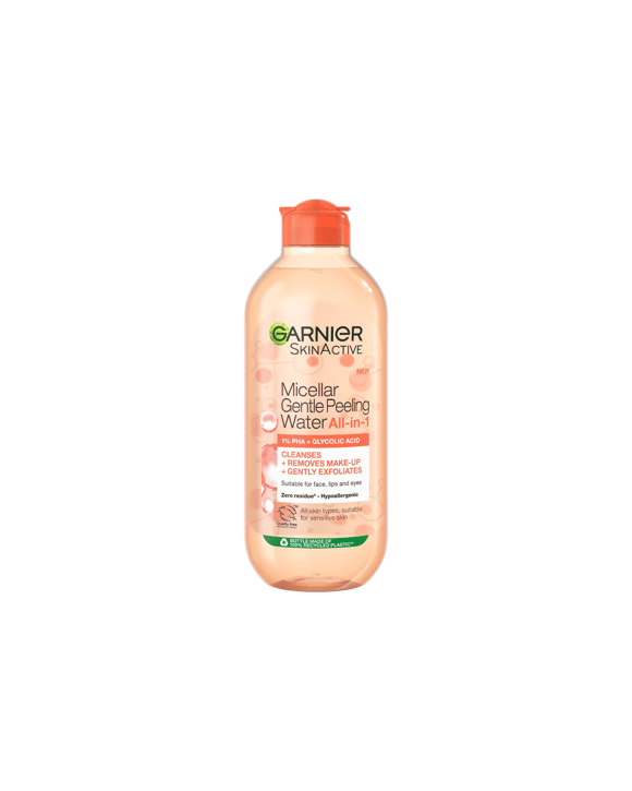 New Garnier SkinActive All-in-1 Micellar Gentle Peeling Water - 1% PHA and Glycolic Acid