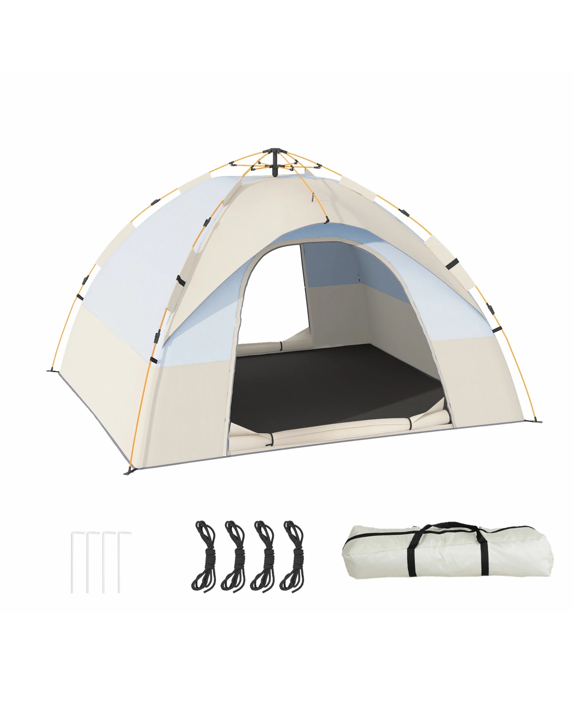 1 Advwin Pop-Up Camping Tent 3-4 Person Outdoor Beach -Beige, 1 of 8