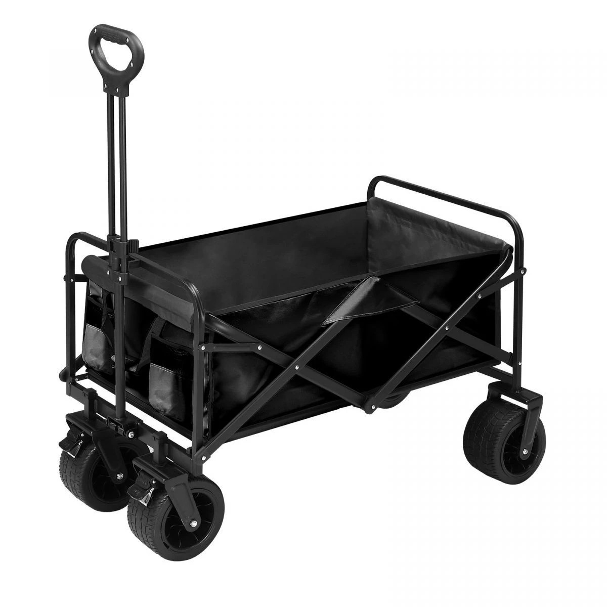 1 Ausway Folding Wagon Cart Beach Picnic Garden Utility Trolley Trailer, 1 of 7