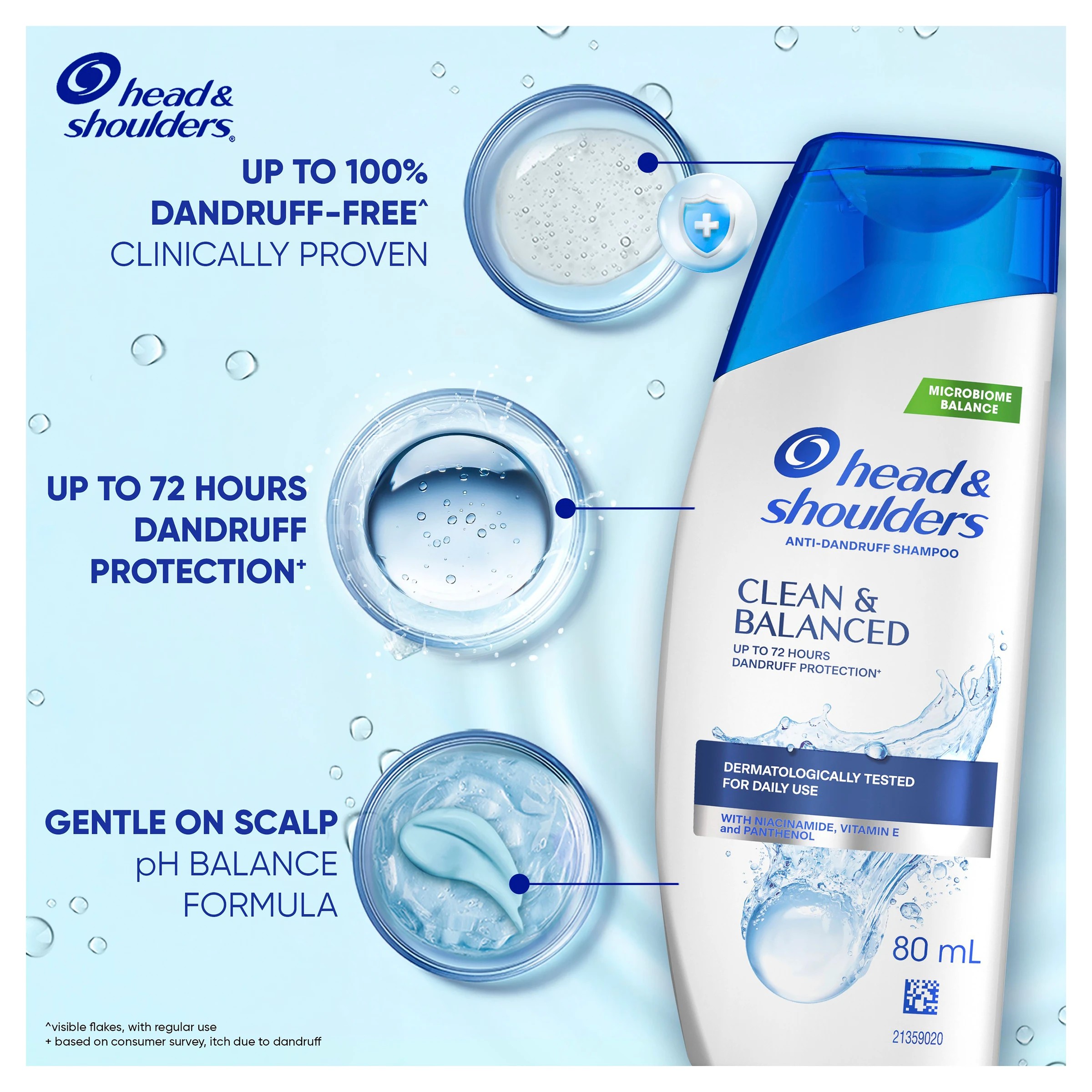 3 Head & Shoulders Anti-Dandruff Shampoo 80ml, 3 of 8