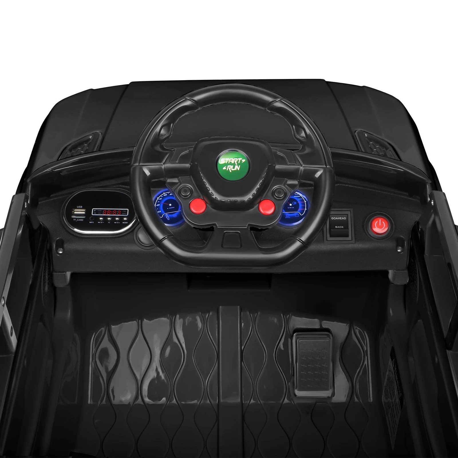 10 Alfordson Kids Ride On Car 12V Eletric Motor Remote Car Toy MP3 LED Light - Black, 10 of 10