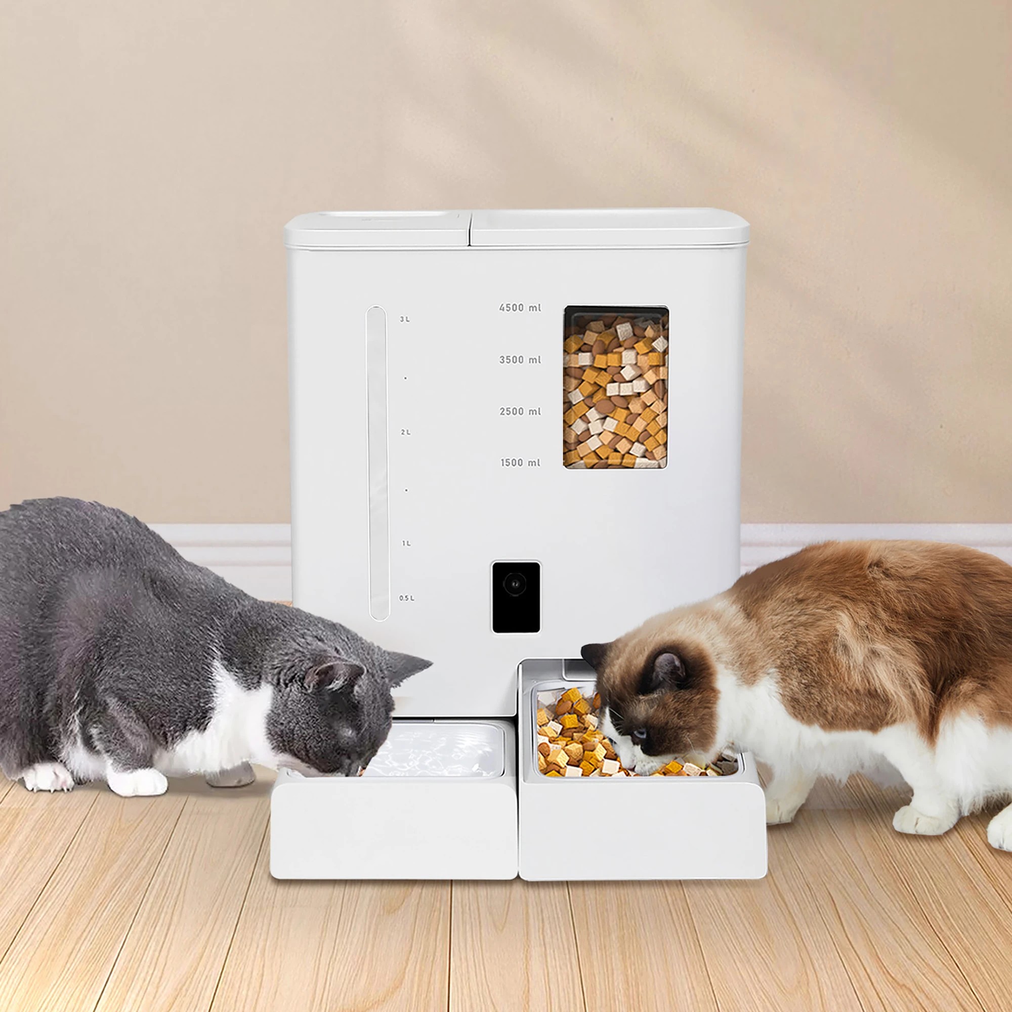 4 Pawz 2-in-1 Automatic Pet Feeder & Water Dispenser With Camera, 4 of 7