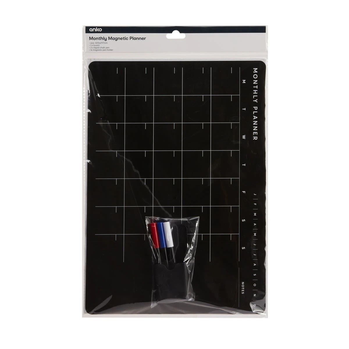 8 Monthly Magnetic Planner - Black, 8 of 8