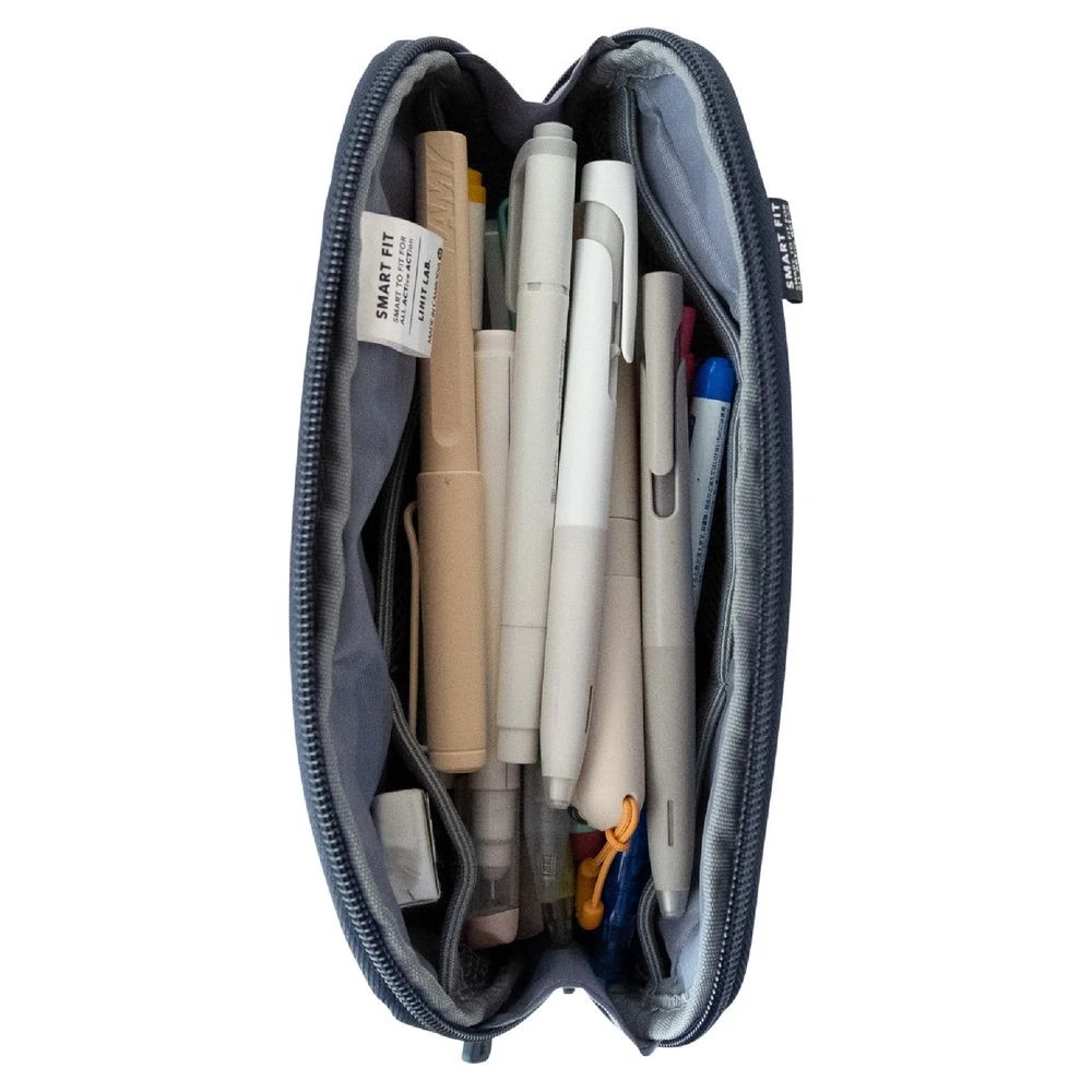 4 Smart Fit Single Zip Wide Open Pencil Case Black, 4 of 5