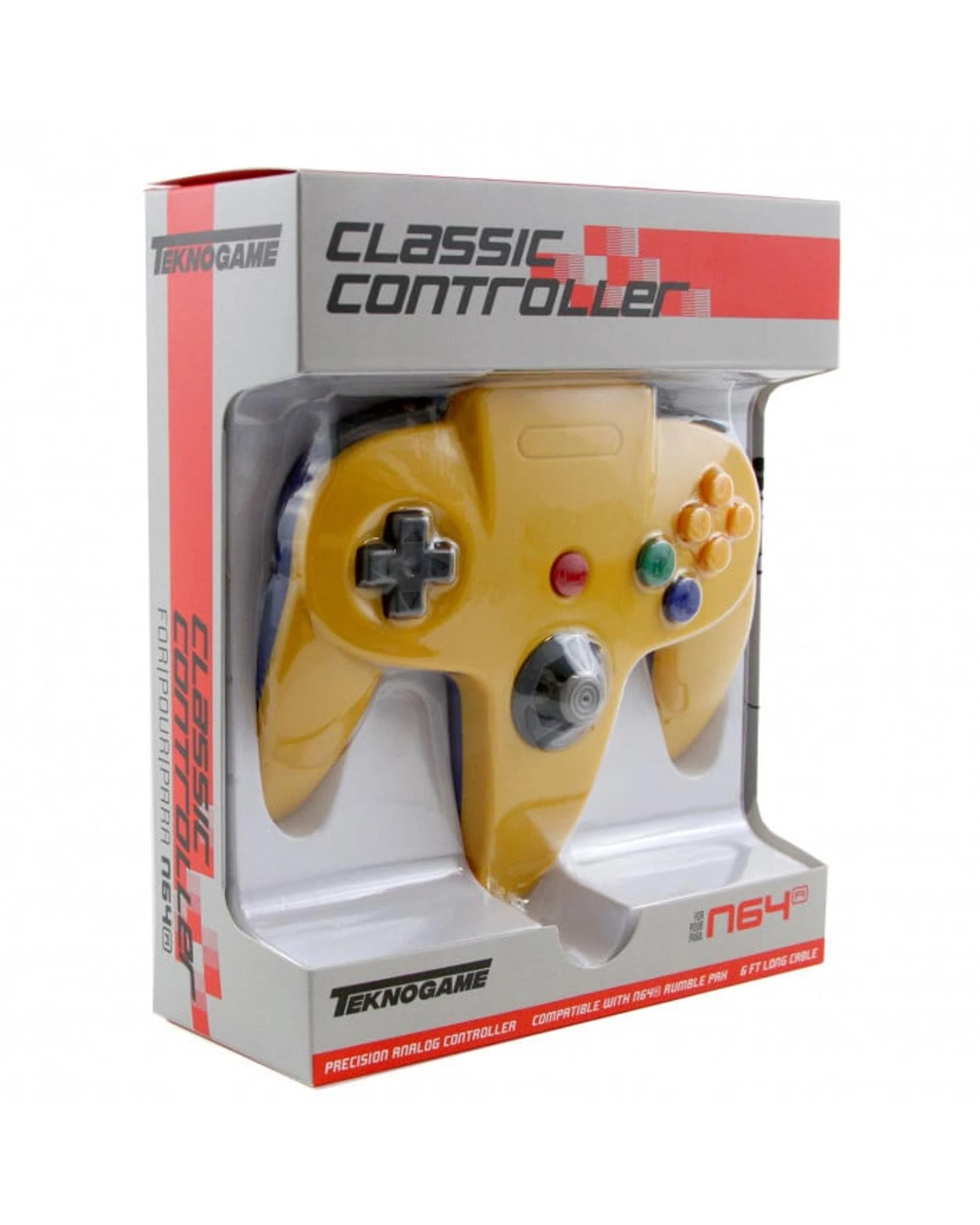 1 Teknogame N64 Controller Replica Yellow/Blue - Multi, 1 of 3
