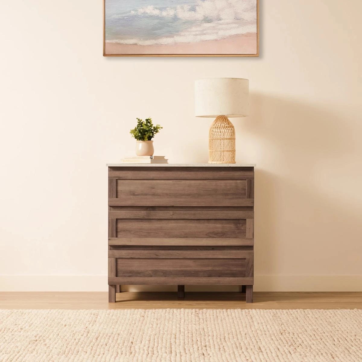 1 Bailey Chest of Drawers Walnut Look, 1 of 8
