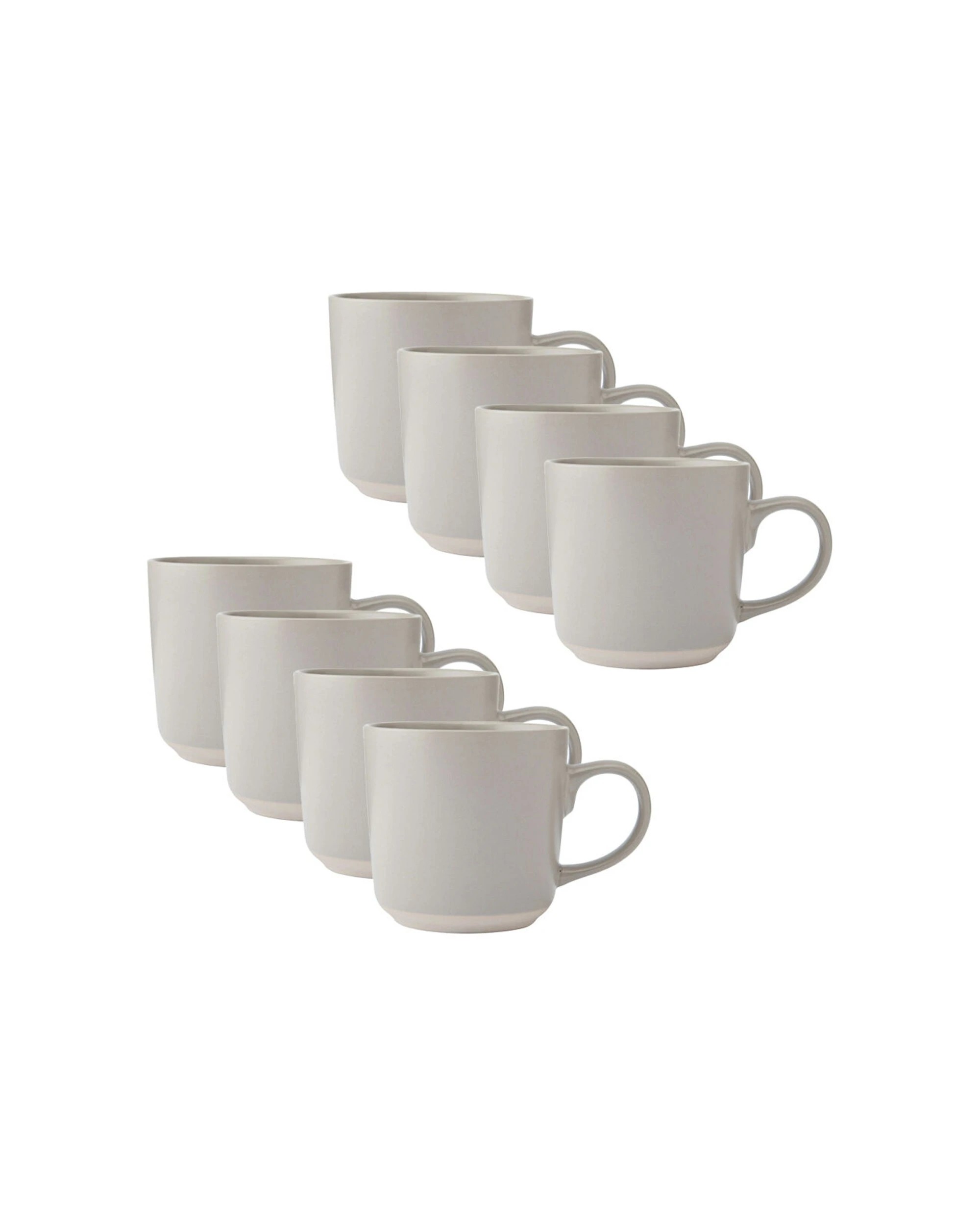 1 La Cafetiere 8PK Ceramic Coffee Mug Drinkware 350ml Stoneware Microwave Safe - Beige, 1 of 7