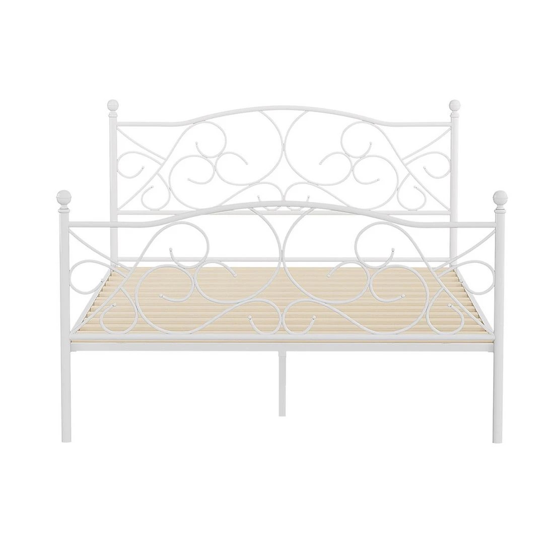 4 Artiss Bed Frame Double Size Metal Frame GROA - White, 4 of 7