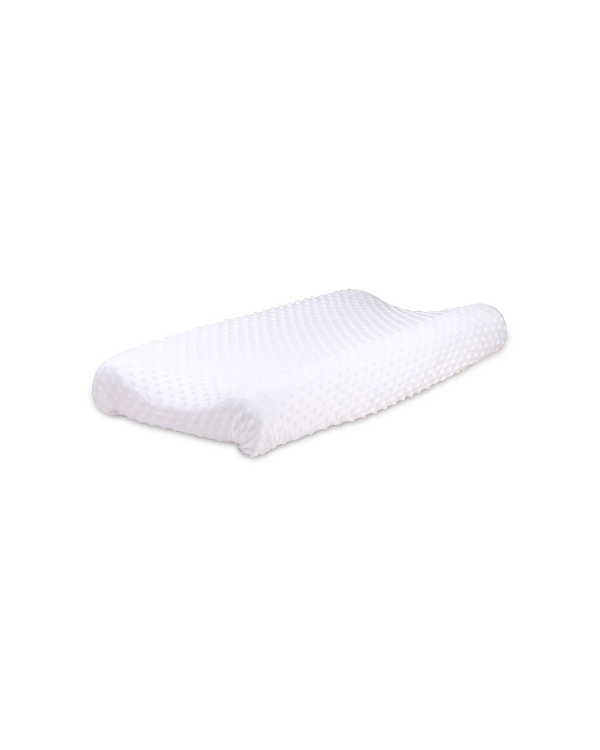 1 Little Haven Baby Change Pad Cover Velour Dot All-Around Elastic Standard Fit - White, 1 of 2