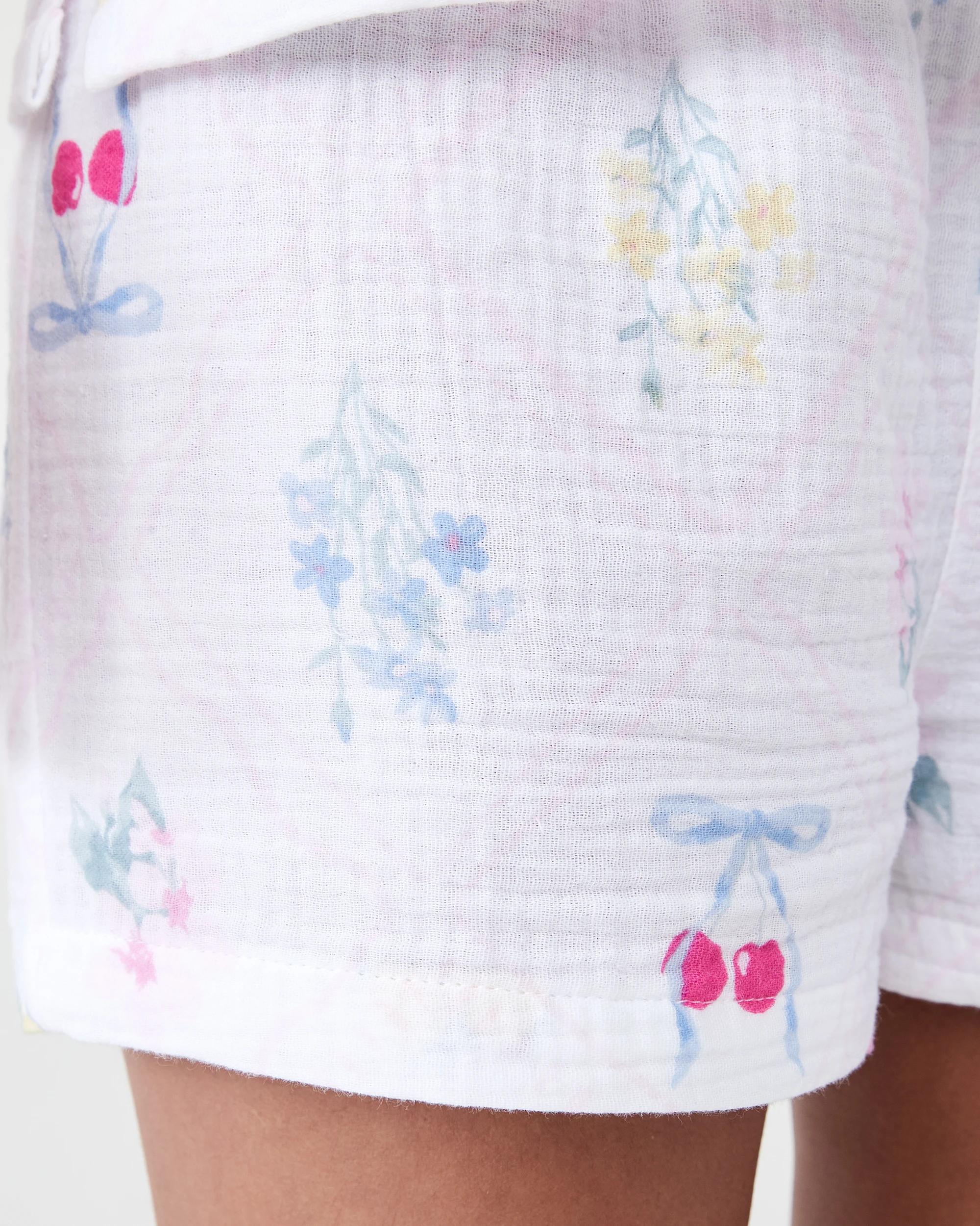 8 Short Sleeve Woven Pyjama Set PATCHWORK FRUIT, 8 of 9