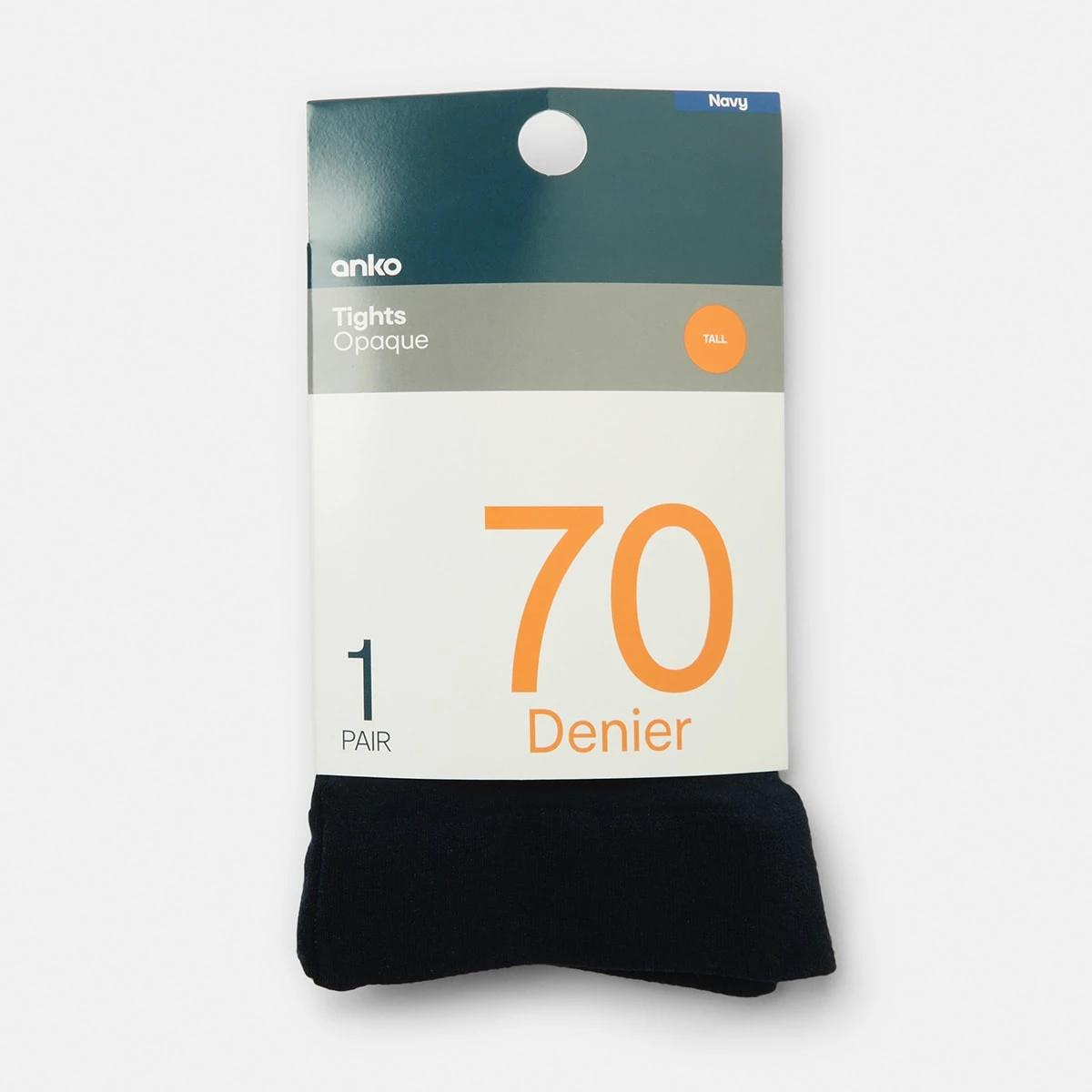 5 70 Denier Opaque Tights Deep Navy, 5 of 5