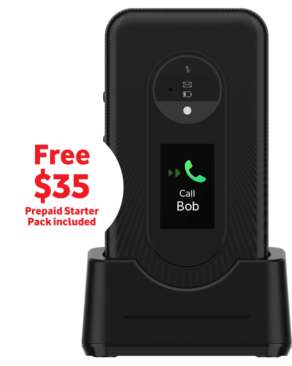 Vodafone V Flip 4G Smartphone Bundle - Black