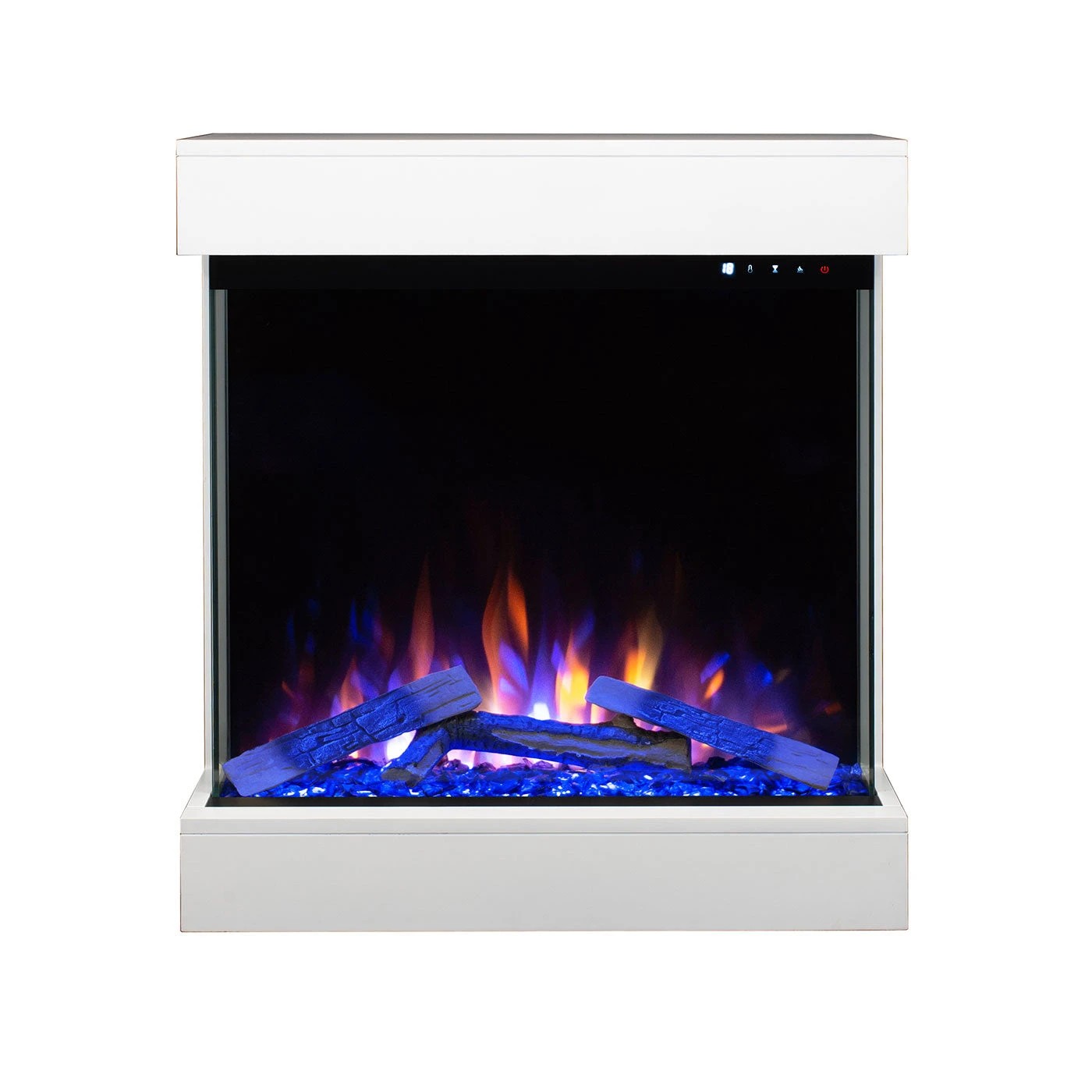 3 Moda Living Legato Floating 3-Sided Wall Mounted Electric Fireplace - White, 3 of 3