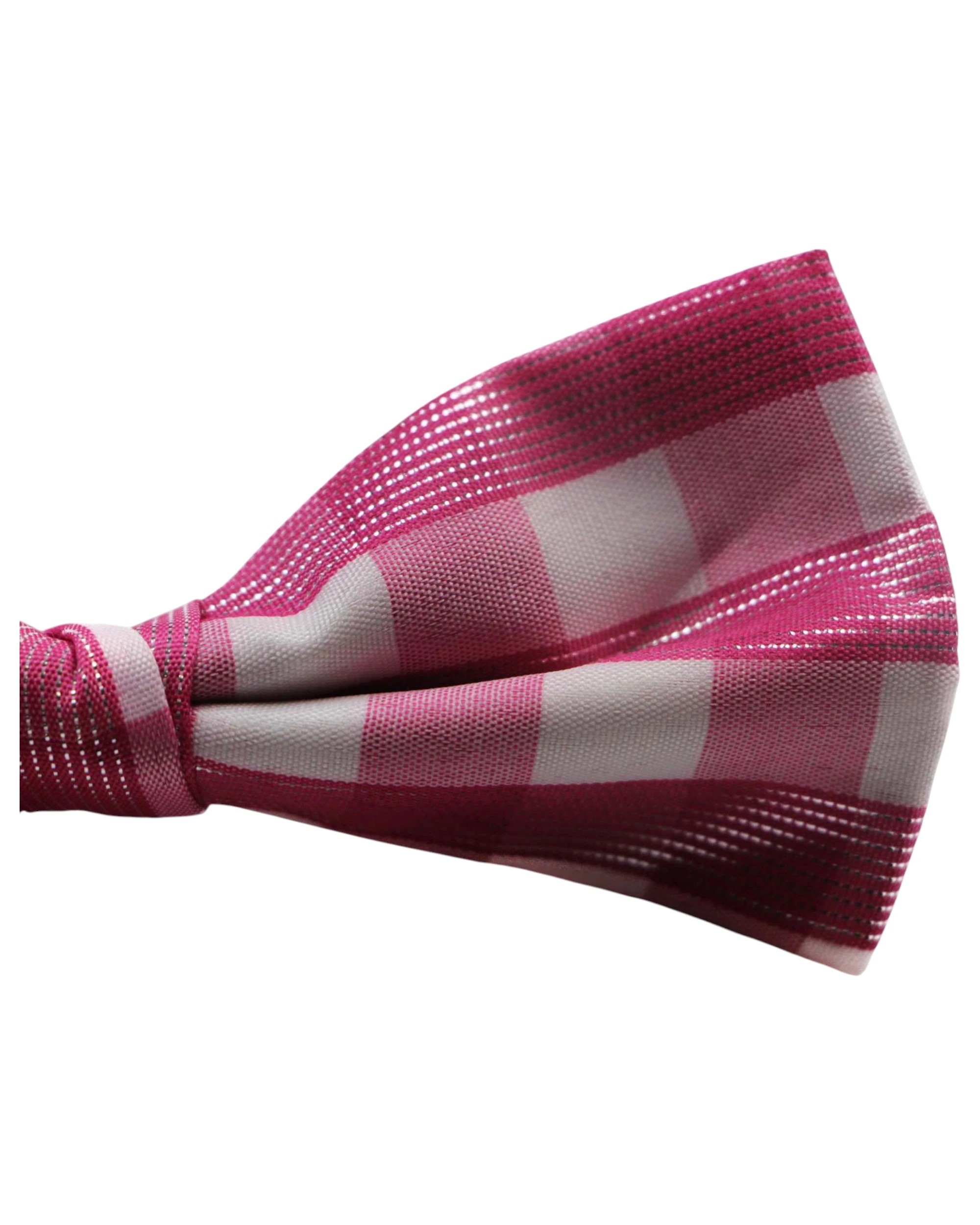 3 Zasel Mens Pink & White Cotton Bow Tie - Multi, 3 of 5